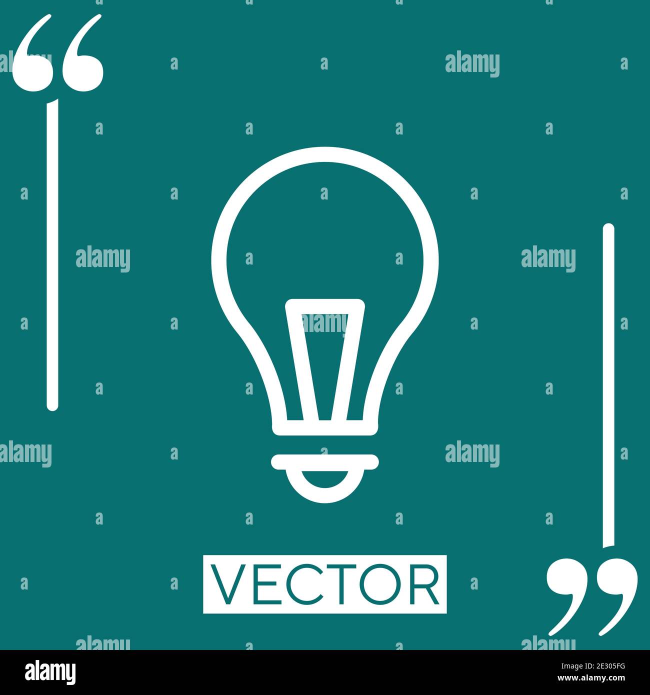 light bulb vector icon Linear icon. Editable stroke line Stock Vector