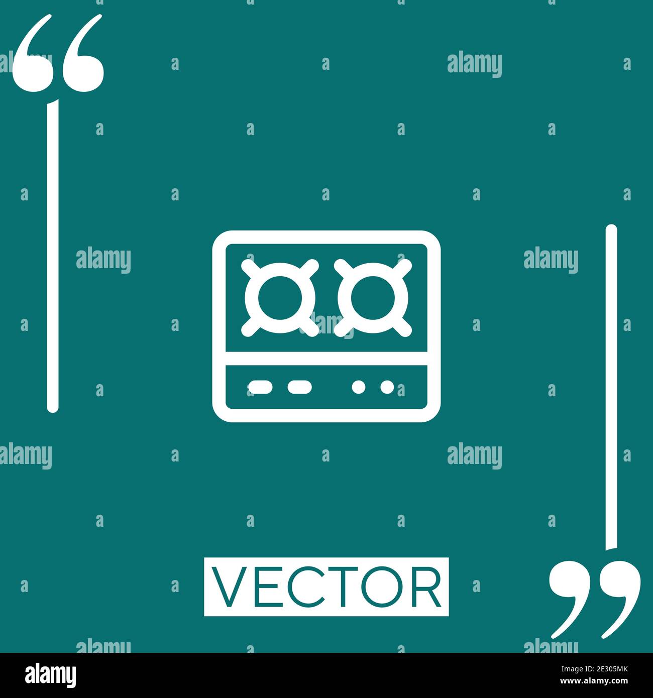 burner vector icon Linear icon. Editable stroke line Stock Vector