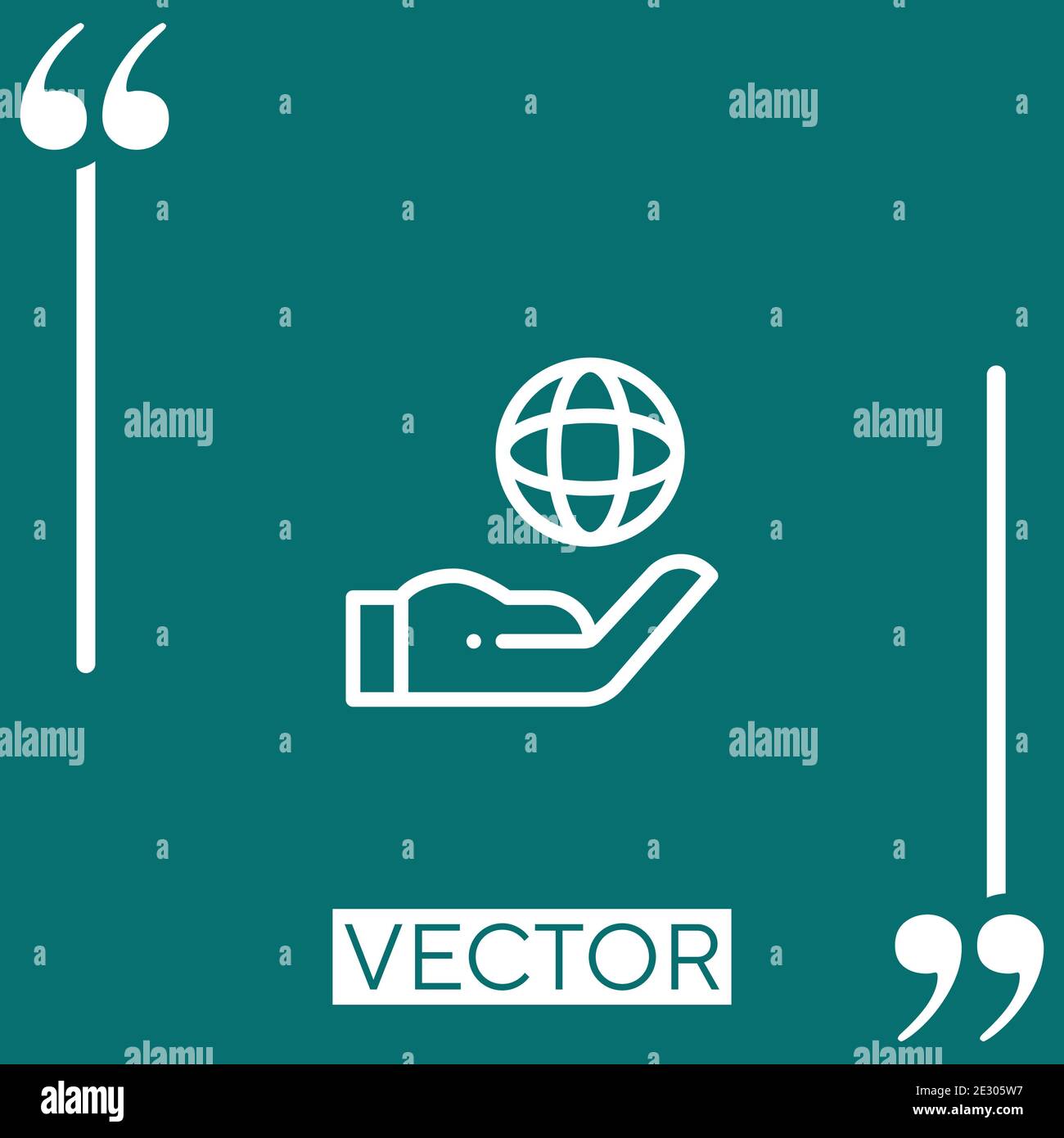 globe grid vector icon Linear icon. Editable stroke line Stock Vector ...