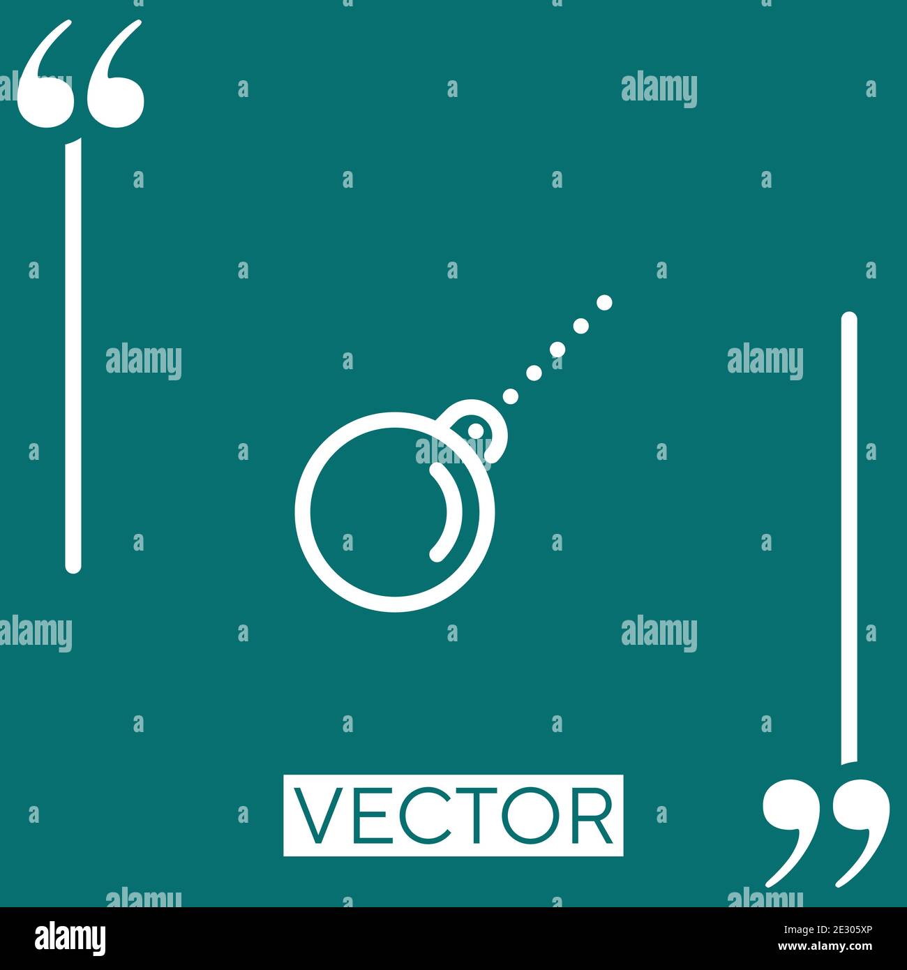 wrecking ball vector icon Linear icon. Editable stroke line Stock Vector
