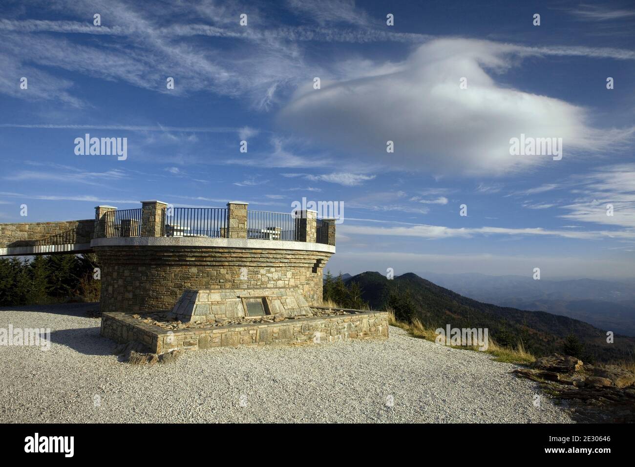 NC00247-00...NORTH CAROLINA - The top of Mount Mitchell the higest point east of the Mississippi located in Mount Mitchell State Park. Stock Photo