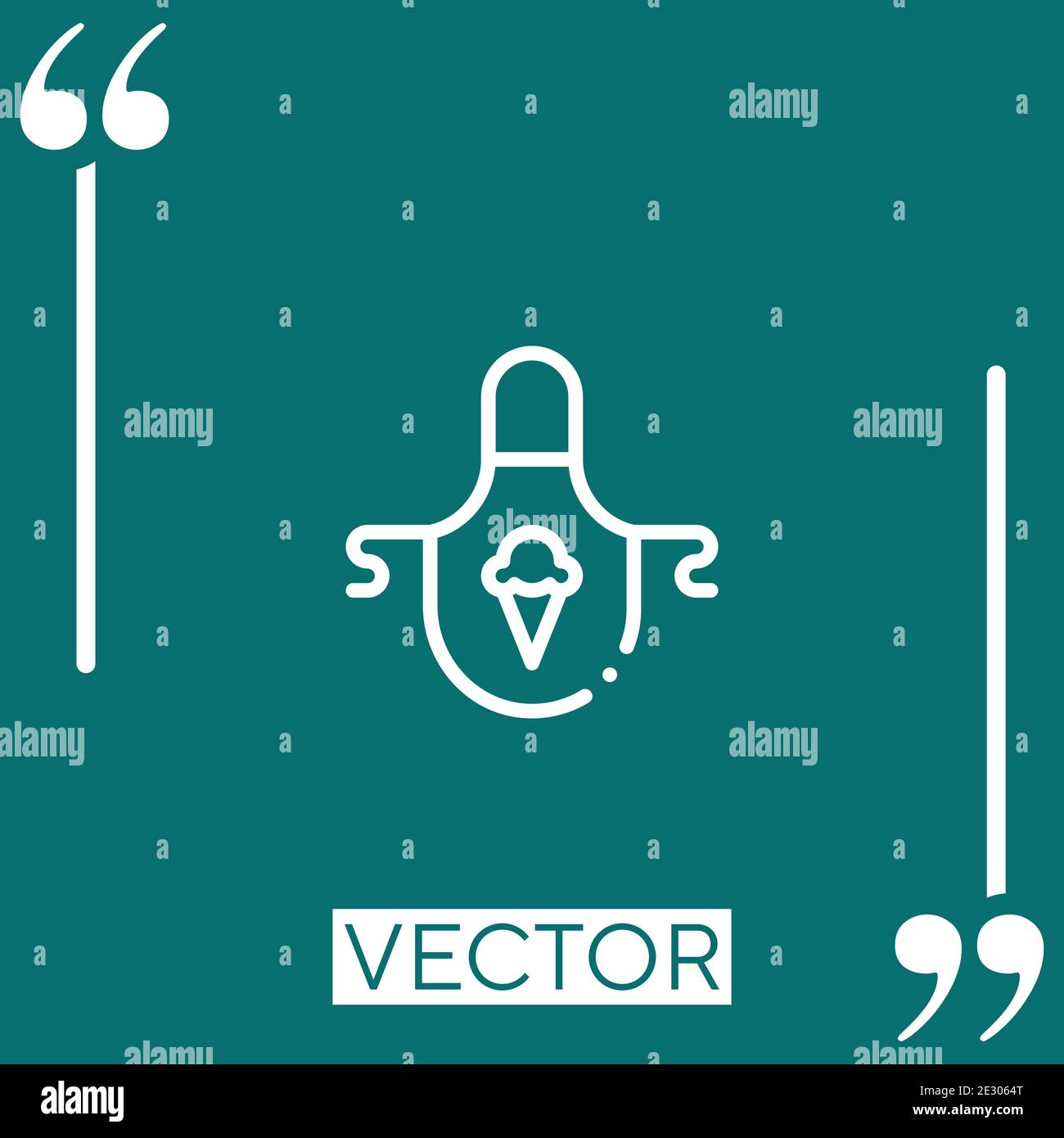 apron vector icon Linear icon. Editable stroked line Stock Vector
