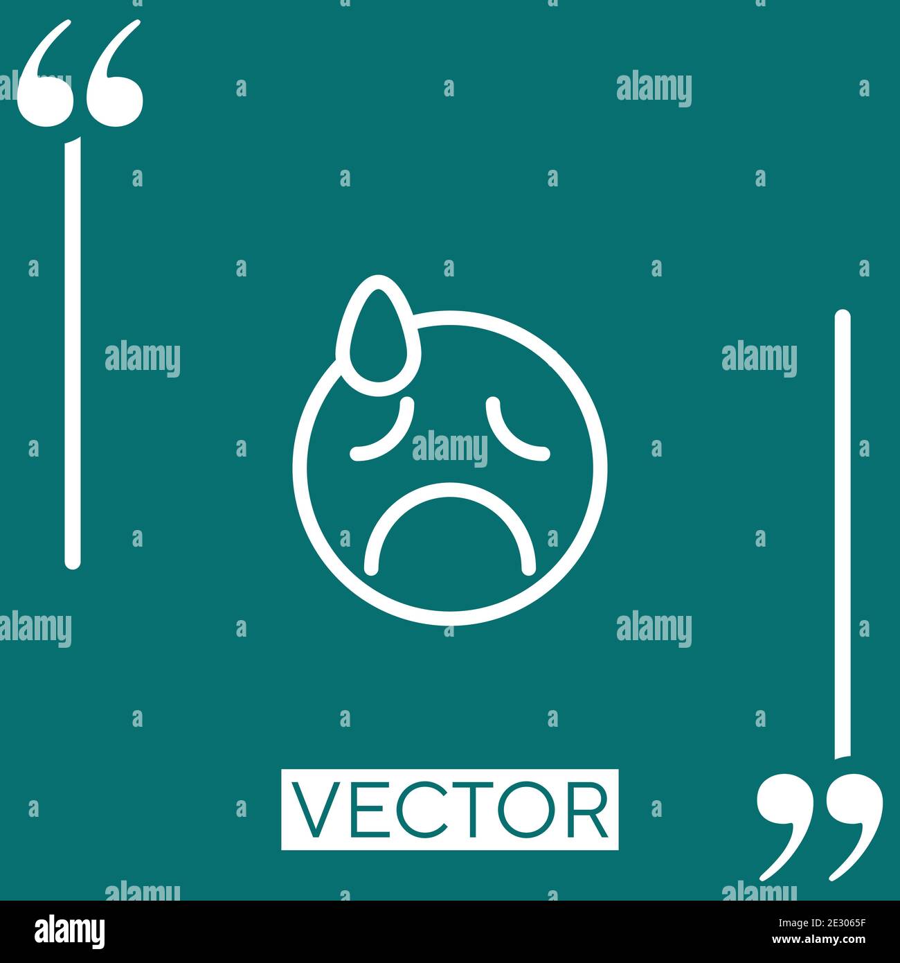 sad vector icon Linear icon. Editable stroke line Stock Vector Image ...