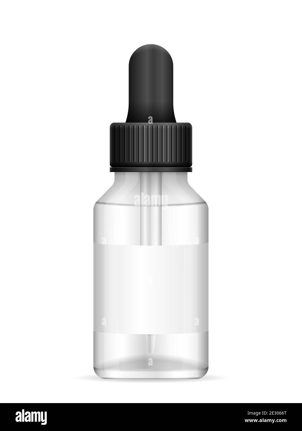 Glass medical bottle on a white background. Vector illustration Stock