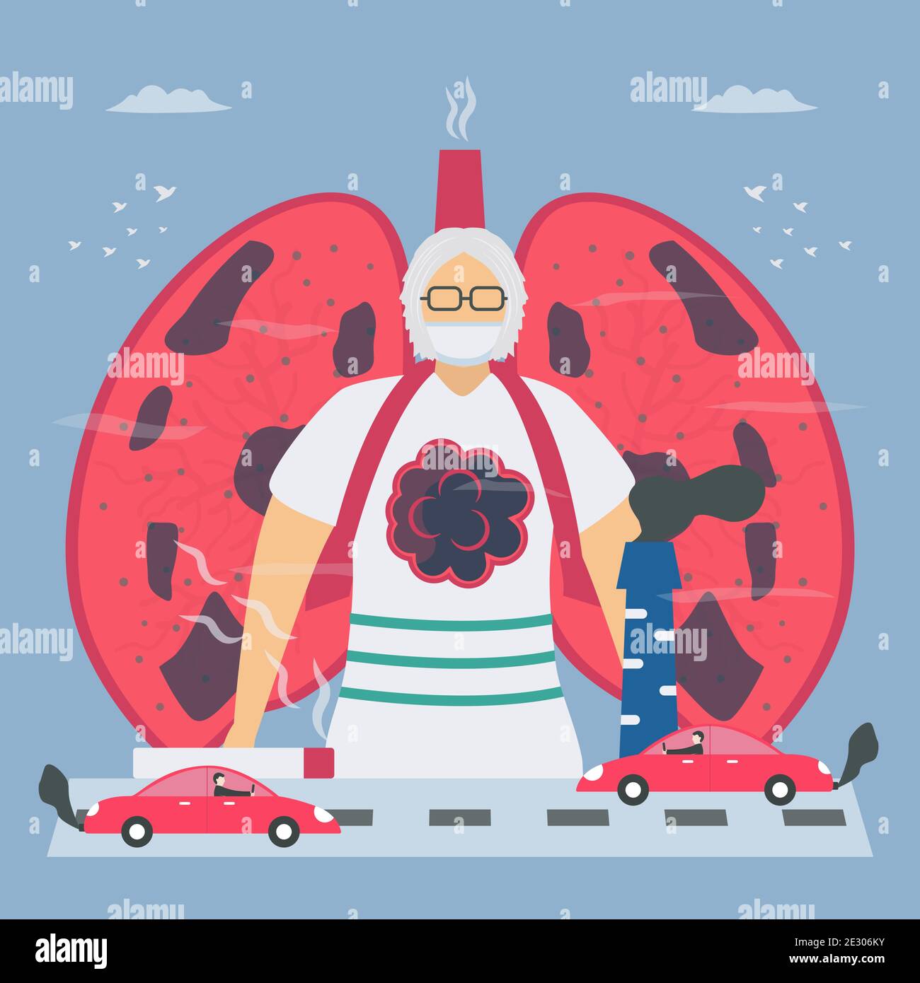 Air pollution and smoking are cause of chronic obstructive pulmonary