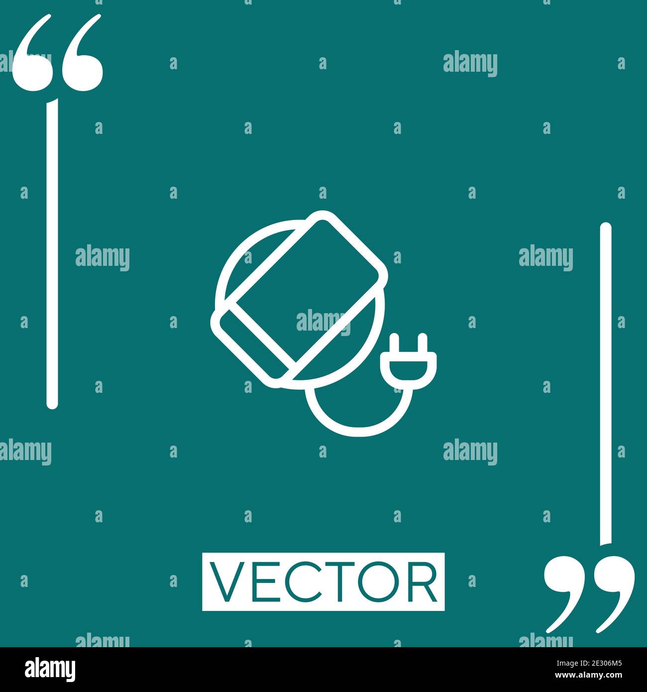 wireless charging vector icon Linear icon. Editable stroke line Stock Vector