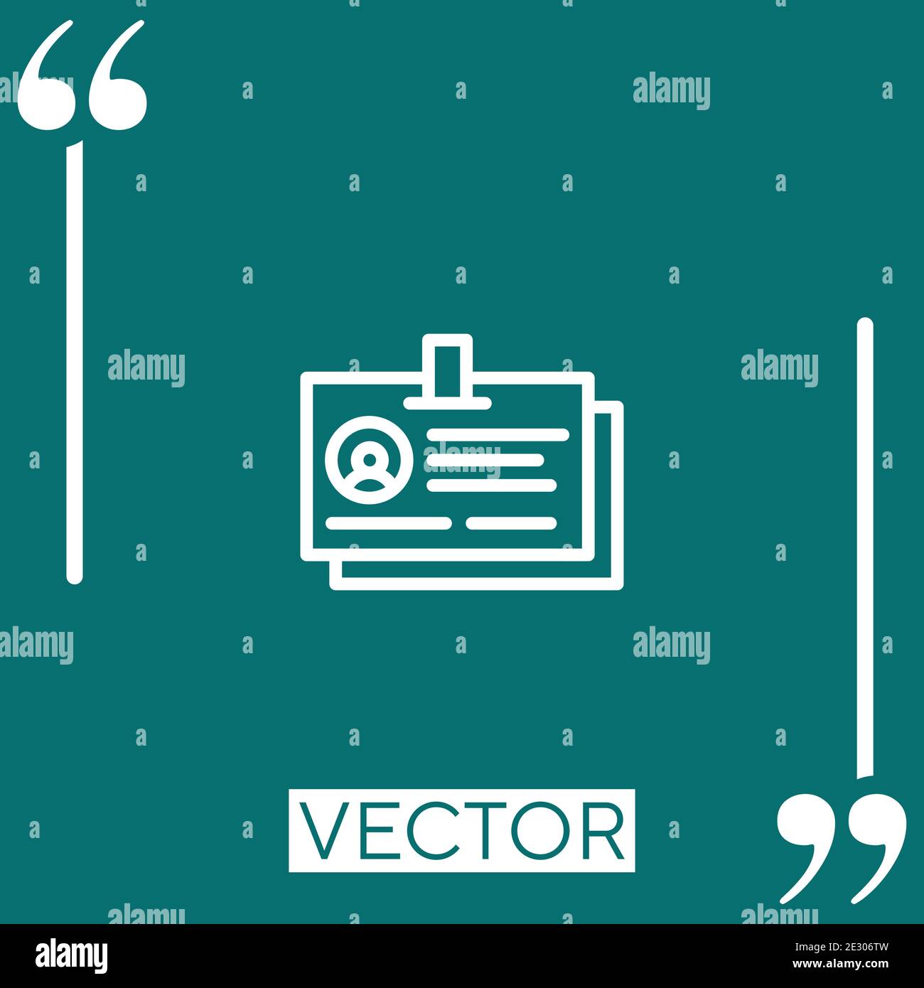 student card vector icon Linear icon. Editable stroked line Stock Vector