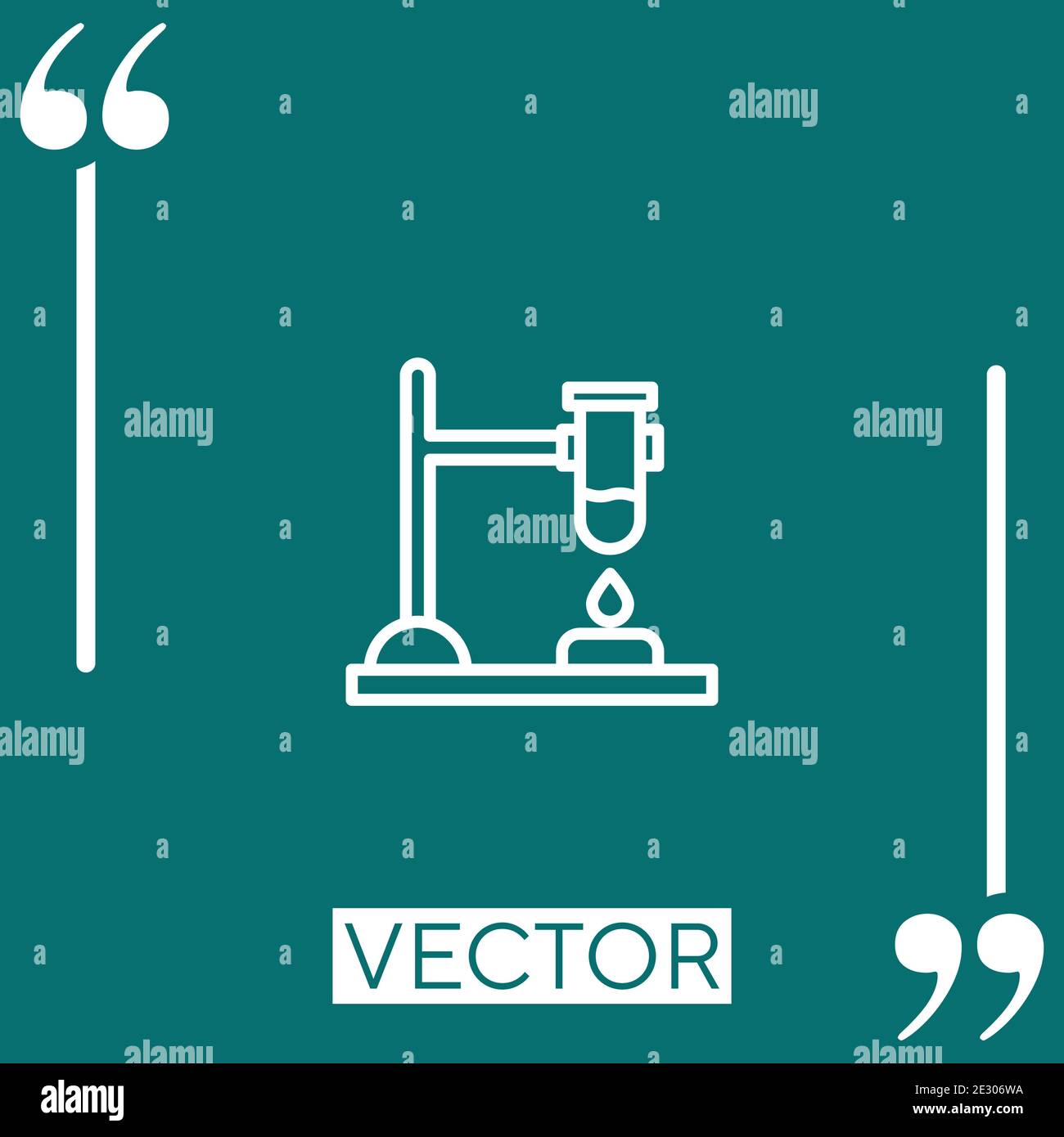 bunsen burner vector icon Linear icon. Editable stroke line Stock Vector