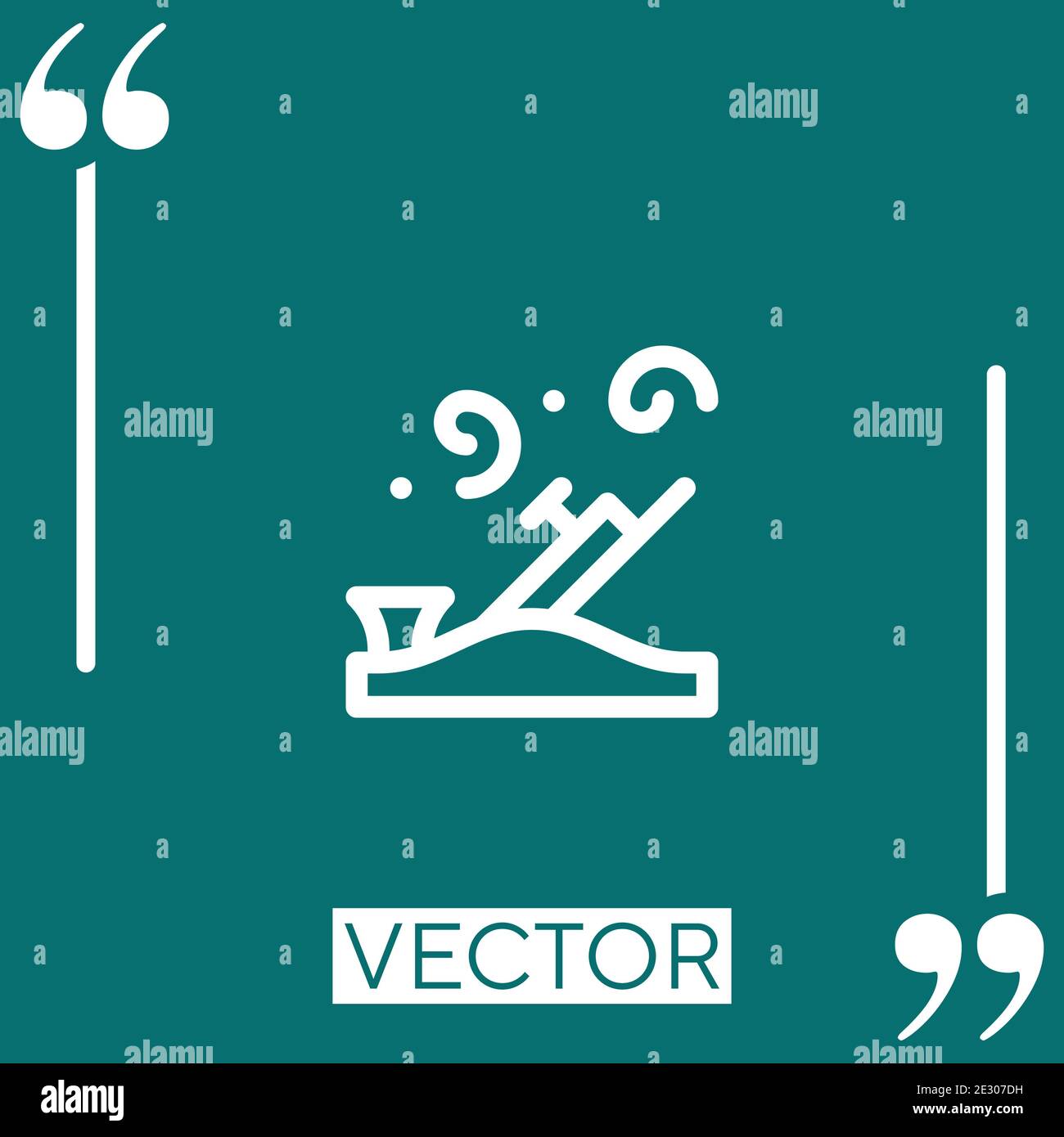 wood plane vector icon Linear icon. Editable stroke line Stock Vector