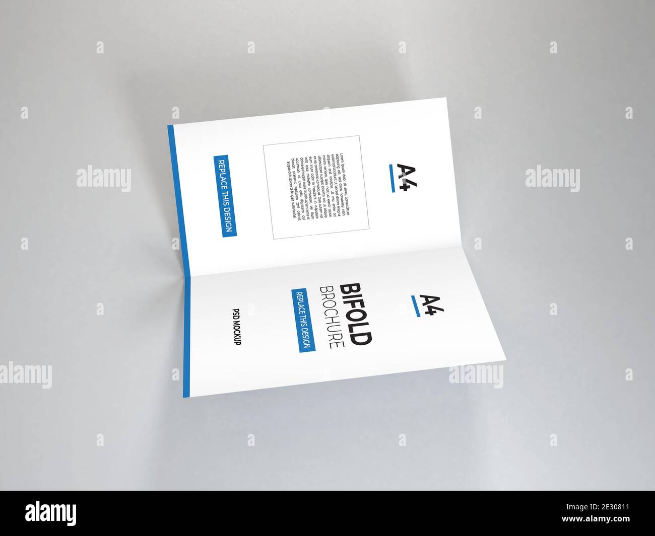 Download Realistic A4 Bifold Brochure Mockup Template Psd Stock Photo Alamy