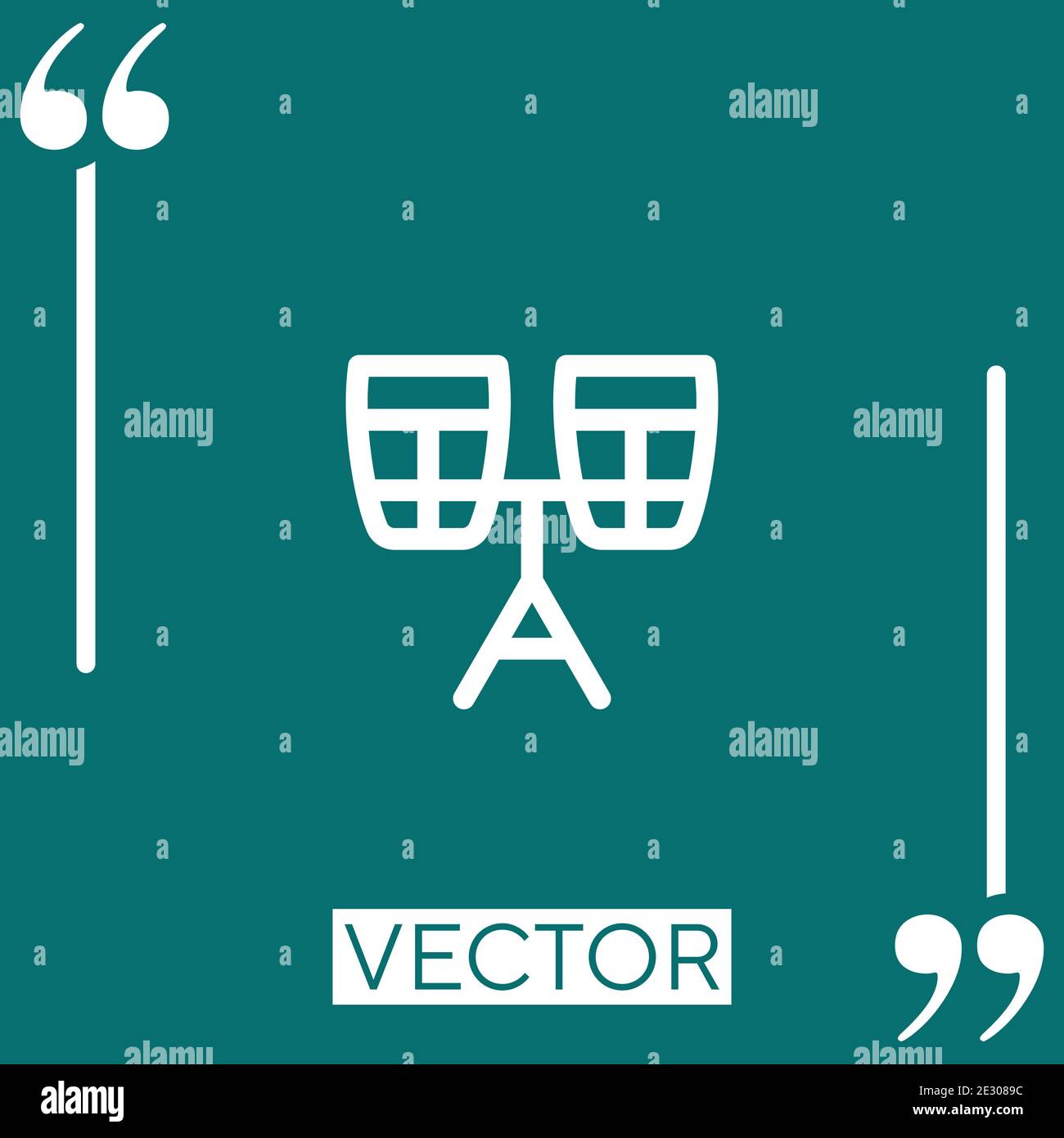 bongos vector icon Linear icon. Editable stroked line Stock Vector