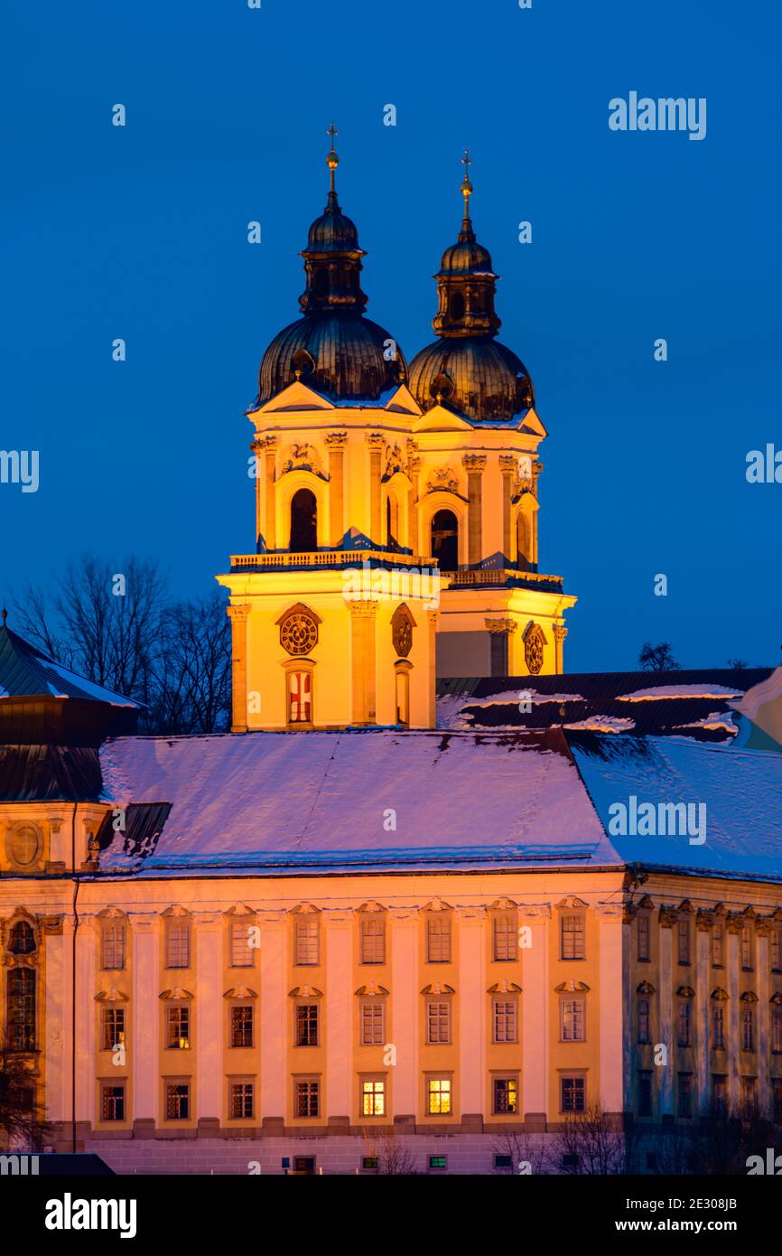 Monastery stift st.florian in upper austria in the evening Stock Photo