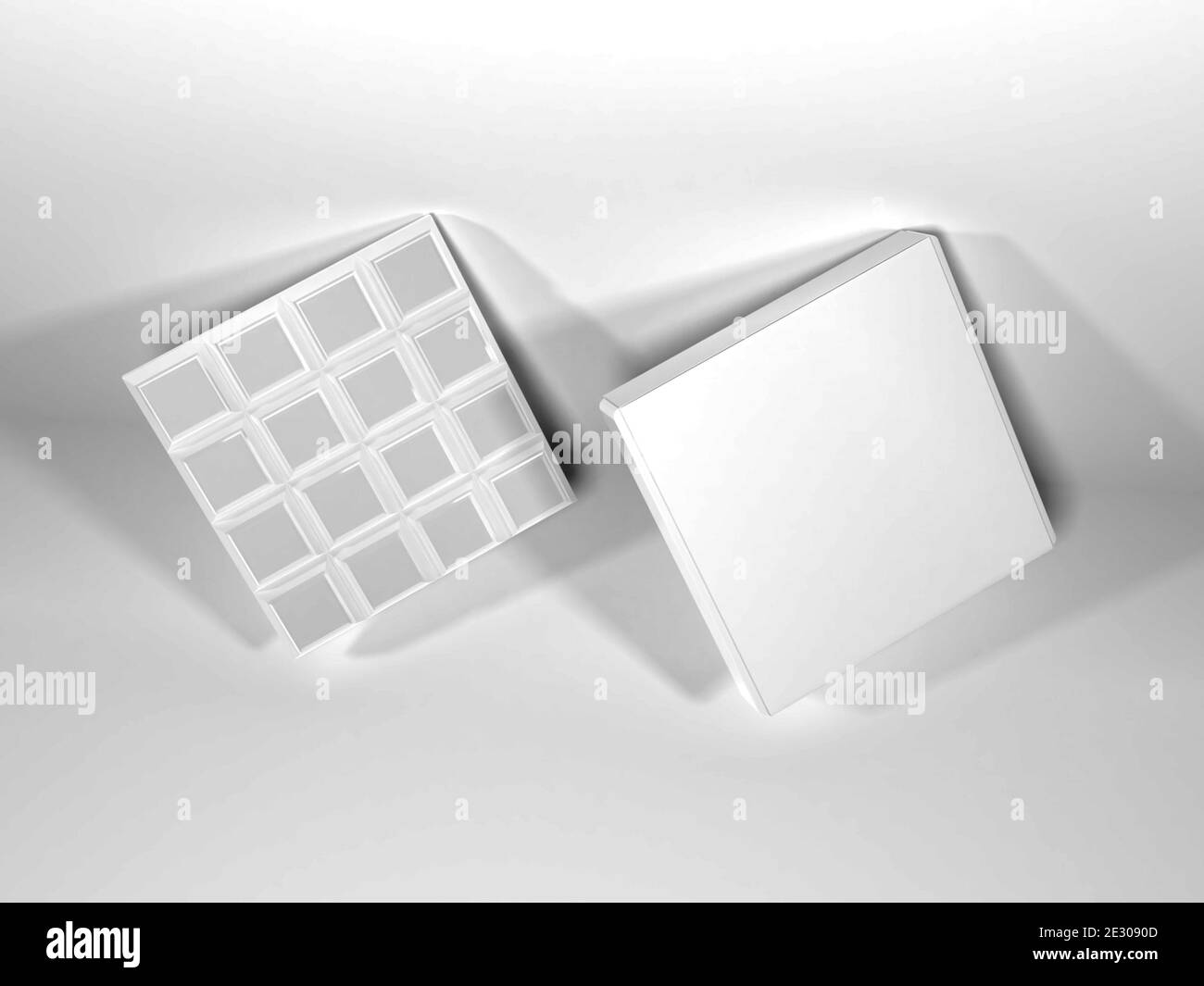 Realistic Chocolate Box Packaging Mockup Stock Photo
