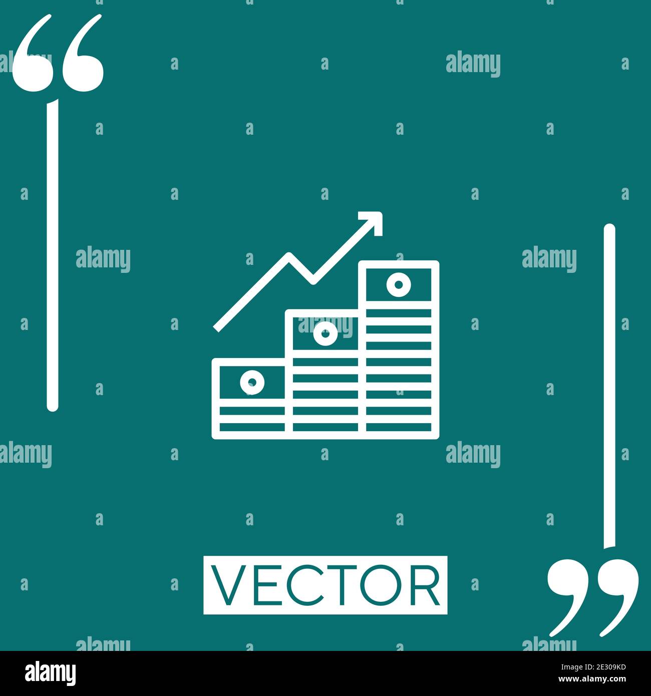 growth vector icon Linear icon. Editable stroke line Stock Vector Image ...