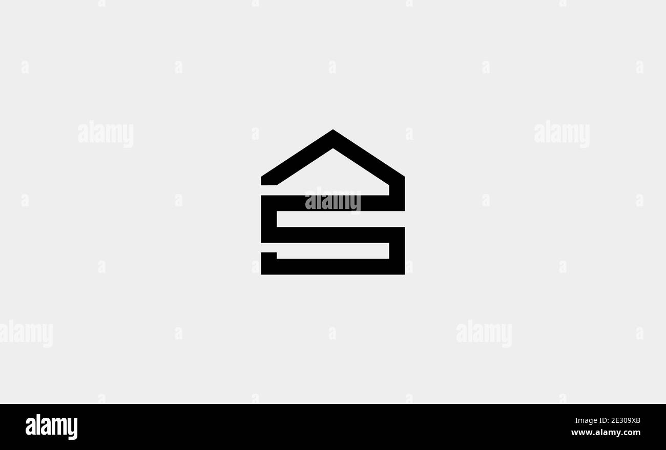 letter S house logo design vector illustration Stock Vector
