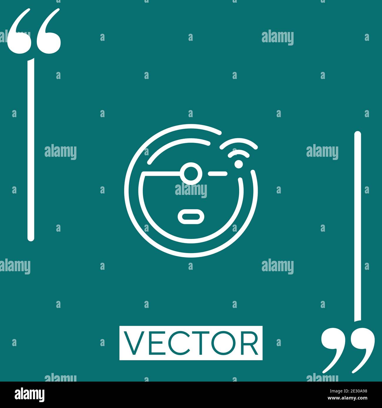 White black robot vacuum cleaner Stock Vector Images - Alamy