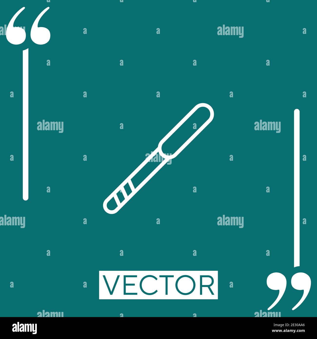 tonsils tester vector icon Linear icon. Editable stroke line Stock Vector