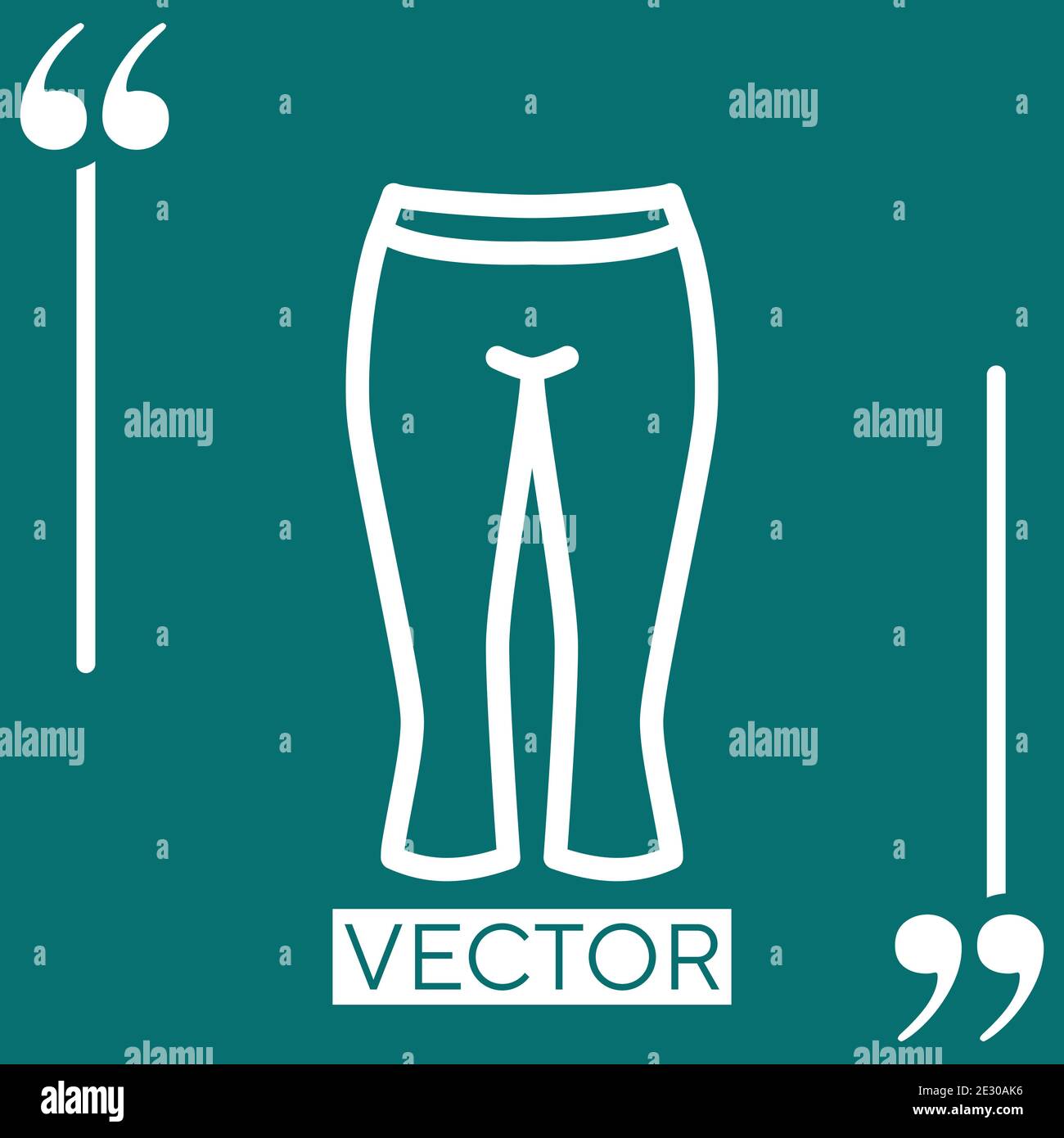 pants vector icon Linear icon. Editable stroke line Stock Vector