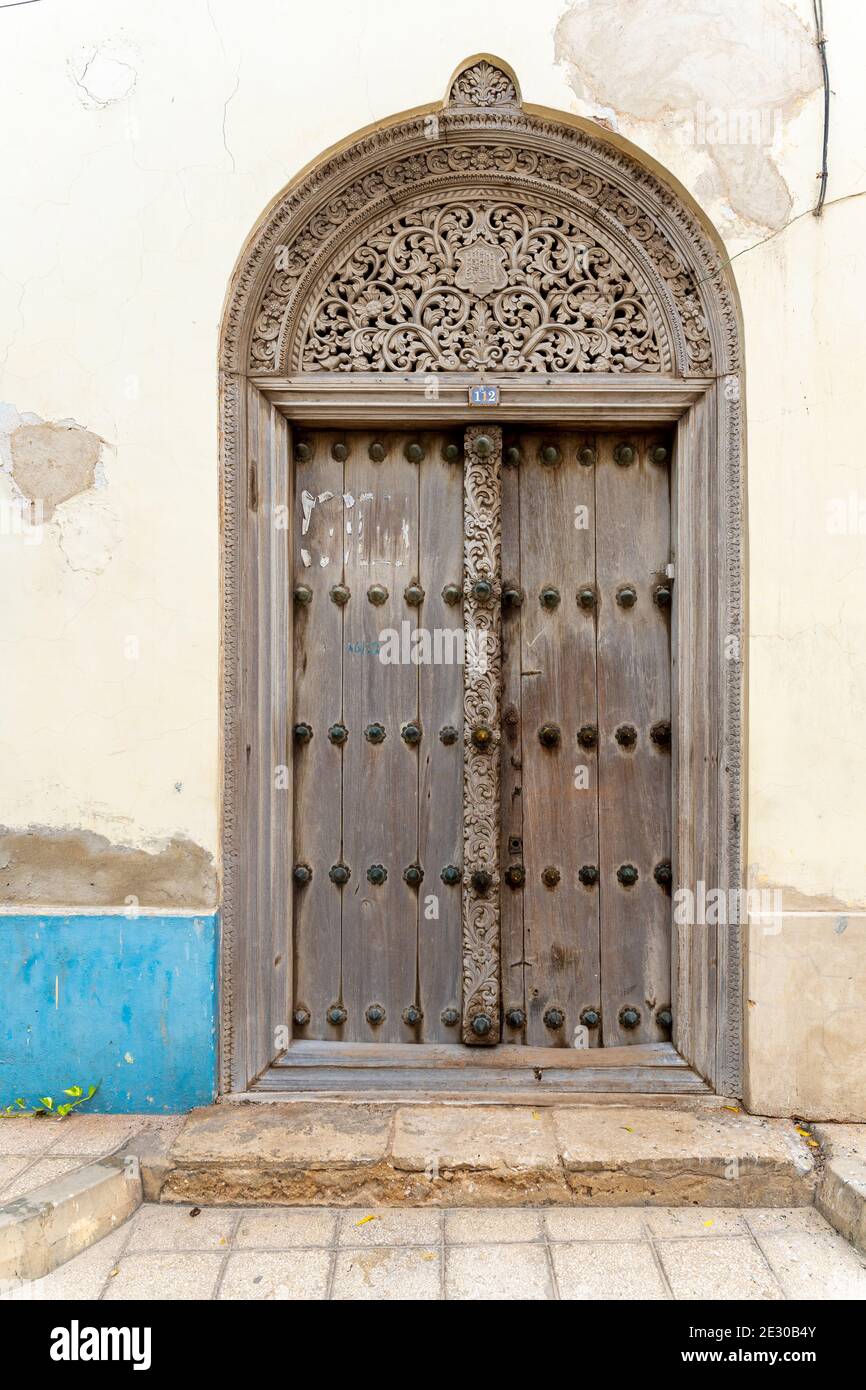 Old traditional doors. Stone Town, Zanzibar, Tanzania Stock Photo Alamy