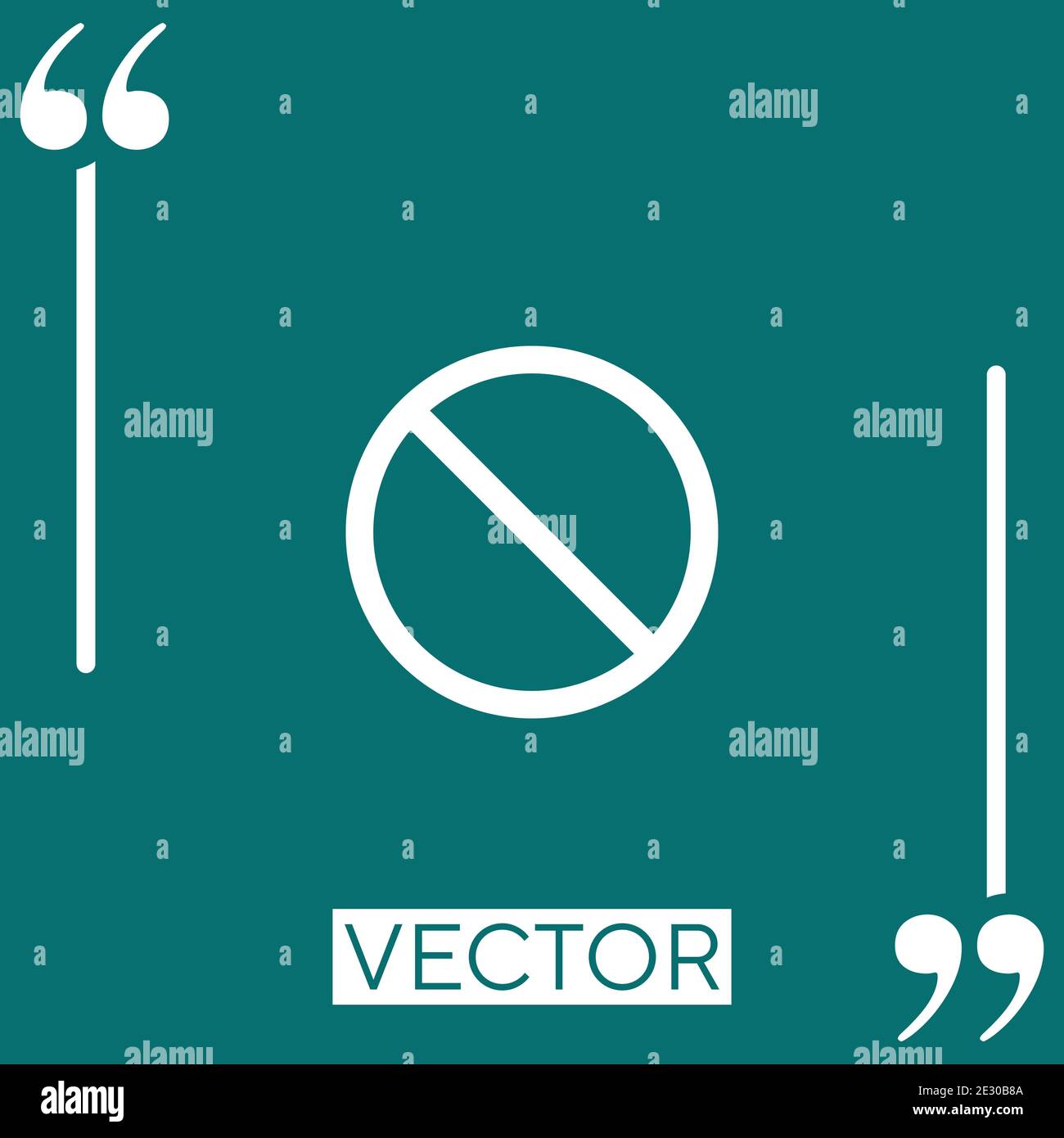 prohibition circular sign Linear icon. Editable stroke line Stock ...