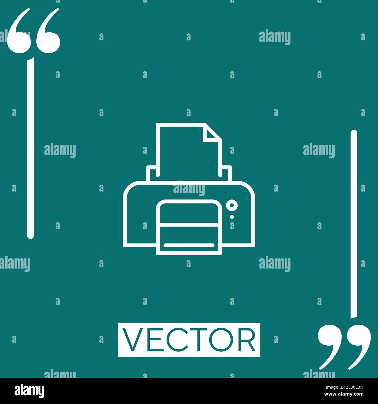 printer vector icon Linear icon. Editable stroke line Stock Vector ...