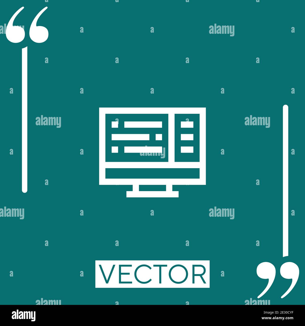 code vector icon Linear icon. Editable stroke line Stock Vector