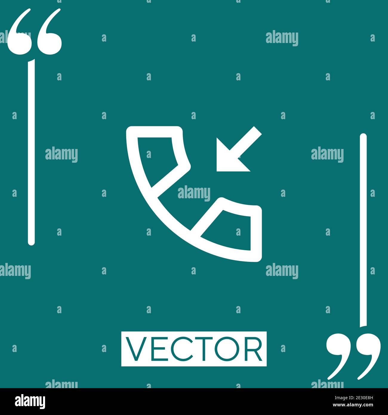 incoming call vector icon Linear icon. Editable stroke line Stock Vector