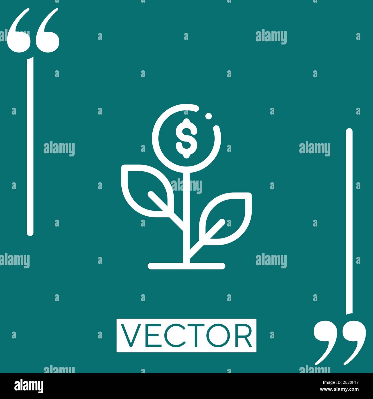 invest vector icon Linear icon. Editable stroke line Stock Vector Image ...