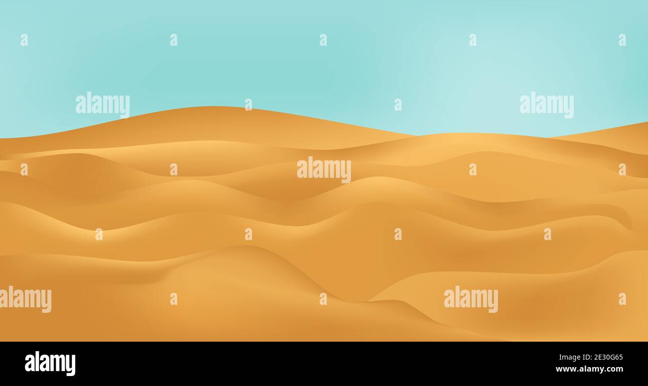 Sandy landscape background vector illustration Stock Vector