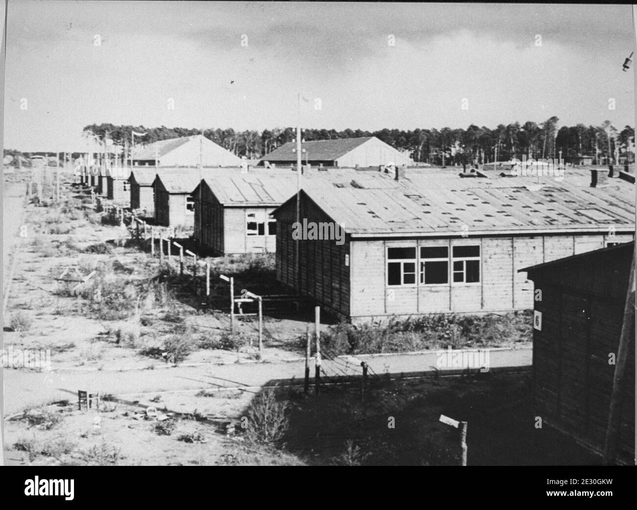 Barracks at Stutthof after liberation Stock Photo