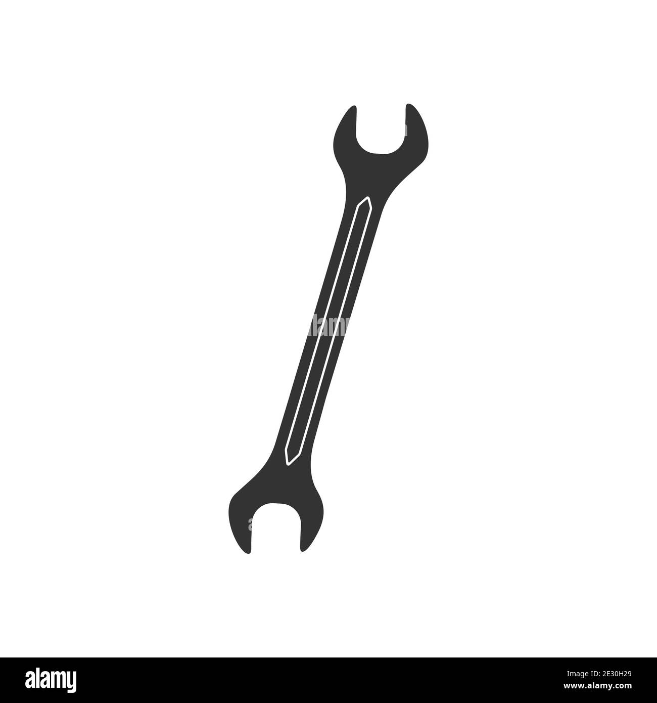 Icon the wrench icon. A tool for repairing and assembling furniture.Support service. Construction company. Stock Vector