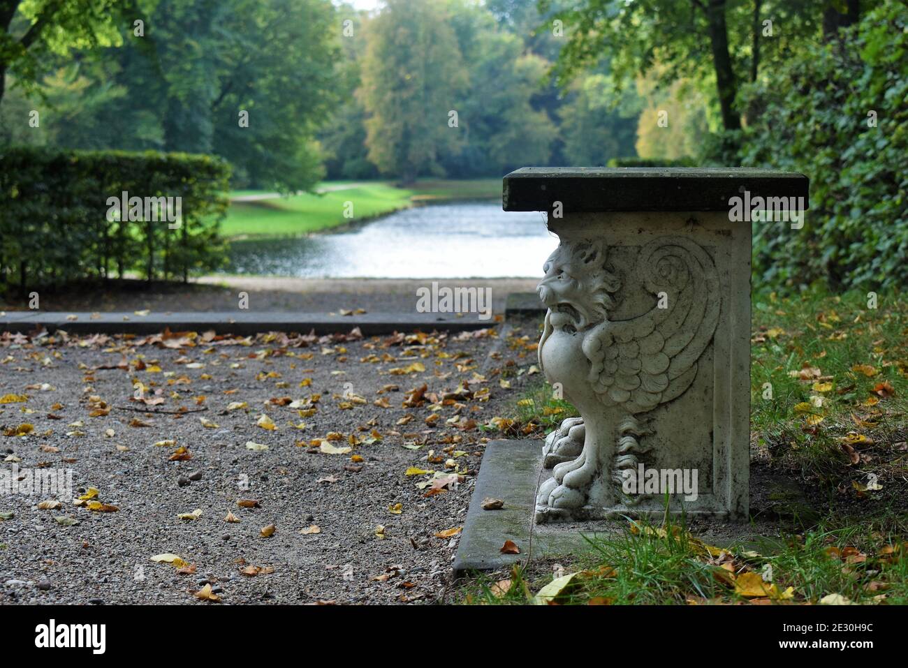 Palace gardens at Nieborow near Warsaw Stock Photo