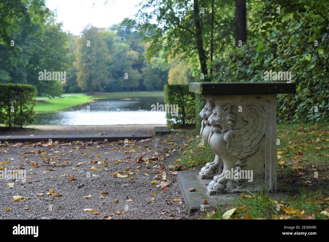 Palace gardens at Nieborow near Warsaw Stock Photo