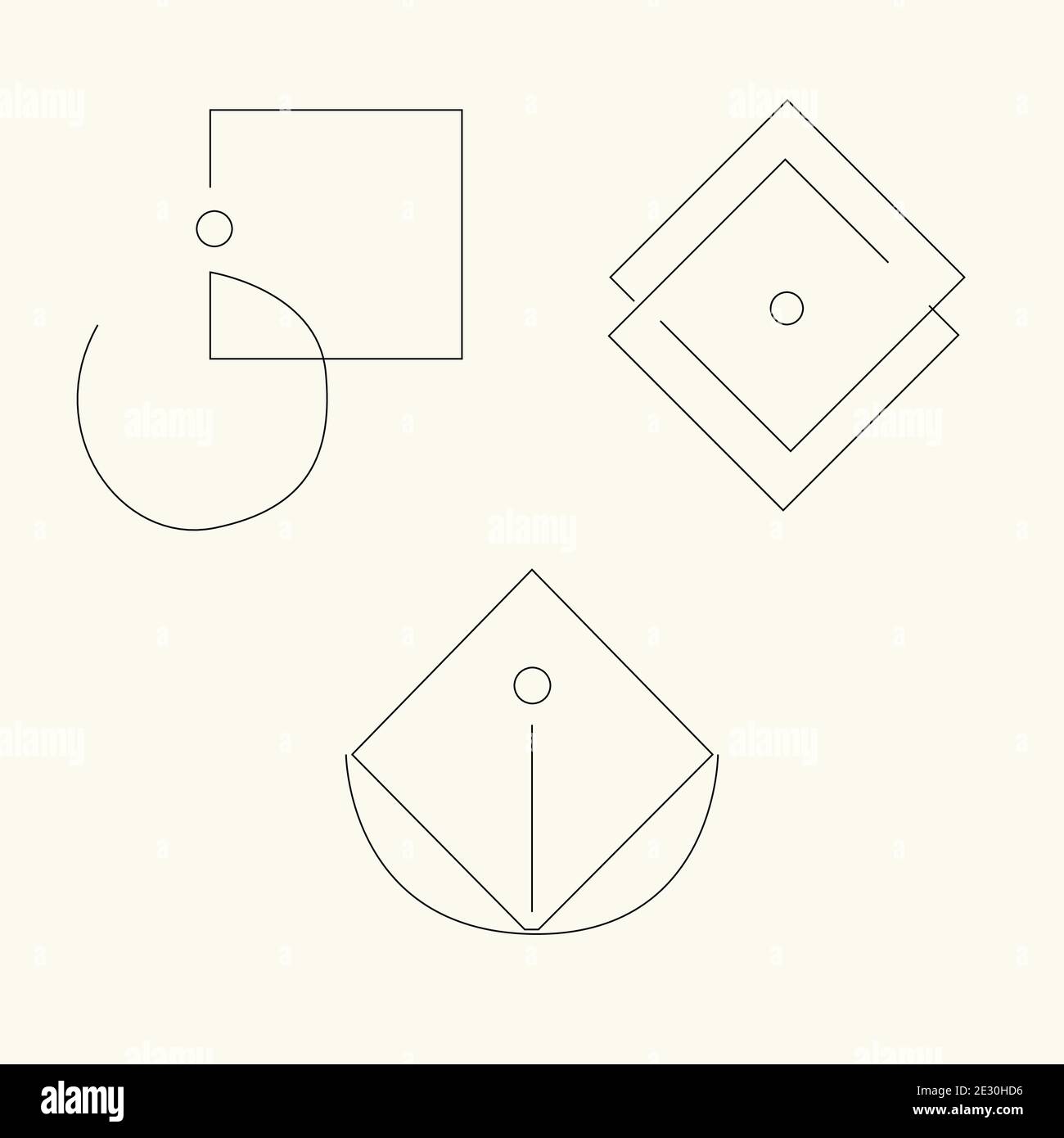 Minimal line logo vector concept set collection Stock Vector