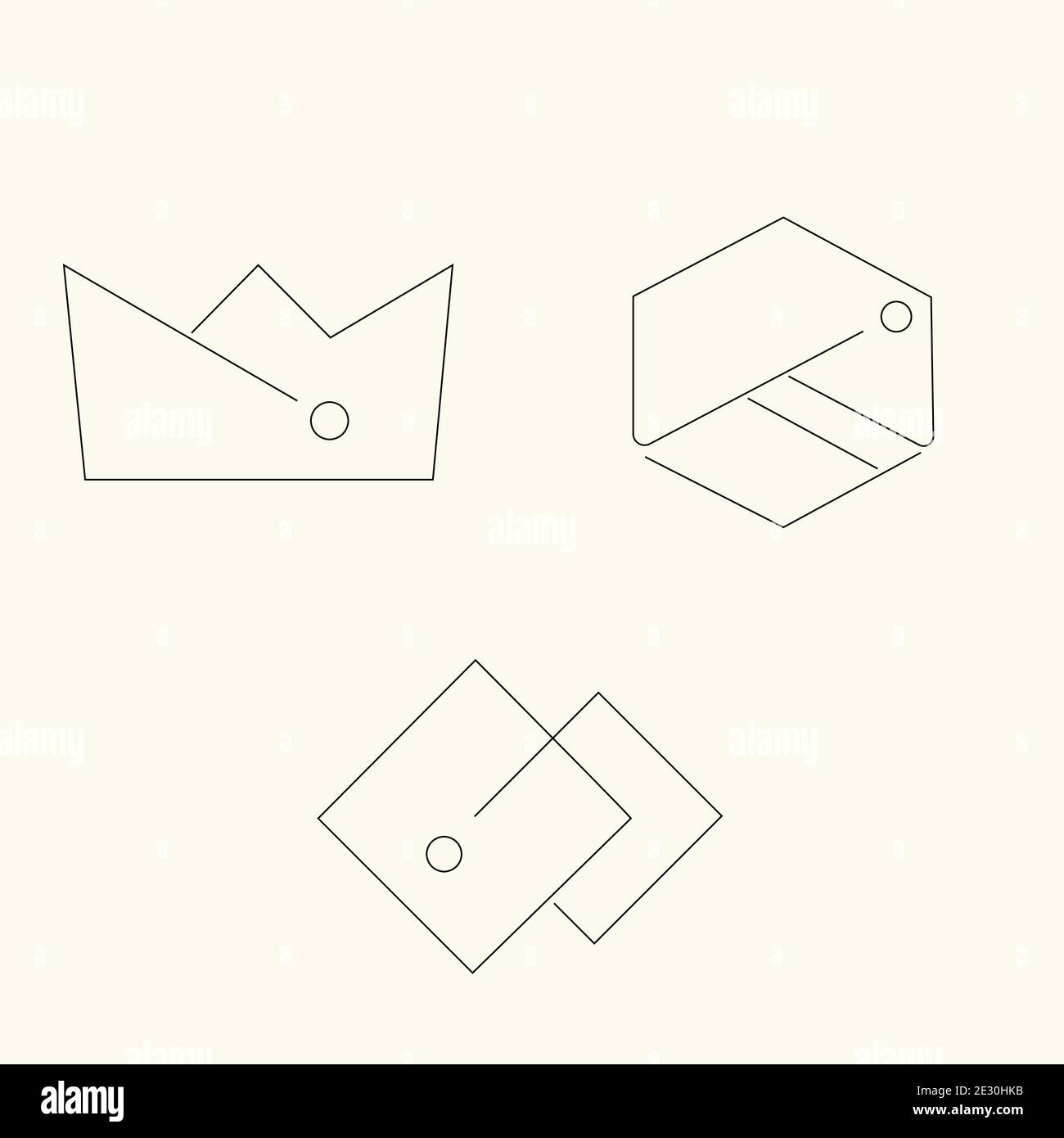 Minimal line logo vector concept set collection Stock Vector Image ...