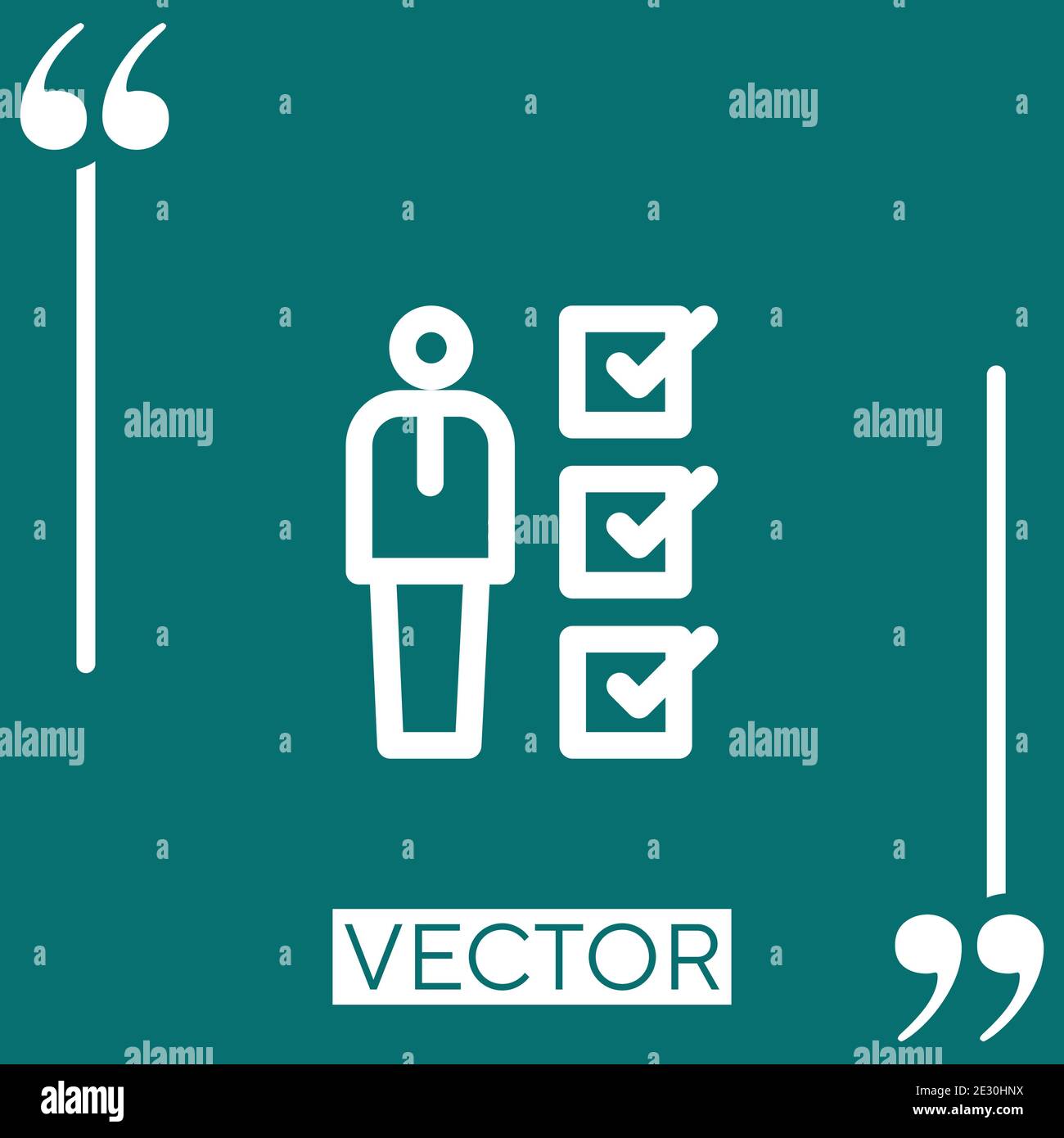 checklist vector icon Linear icon. Editable stroked line Stock Vector