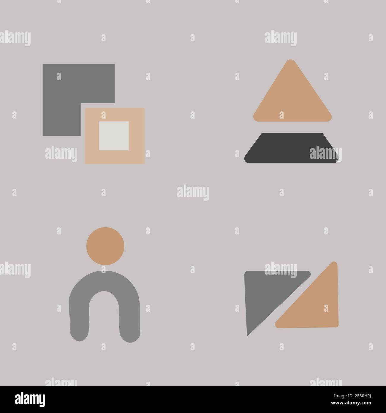 Minimal line logo vector concept set collection Stock Vector