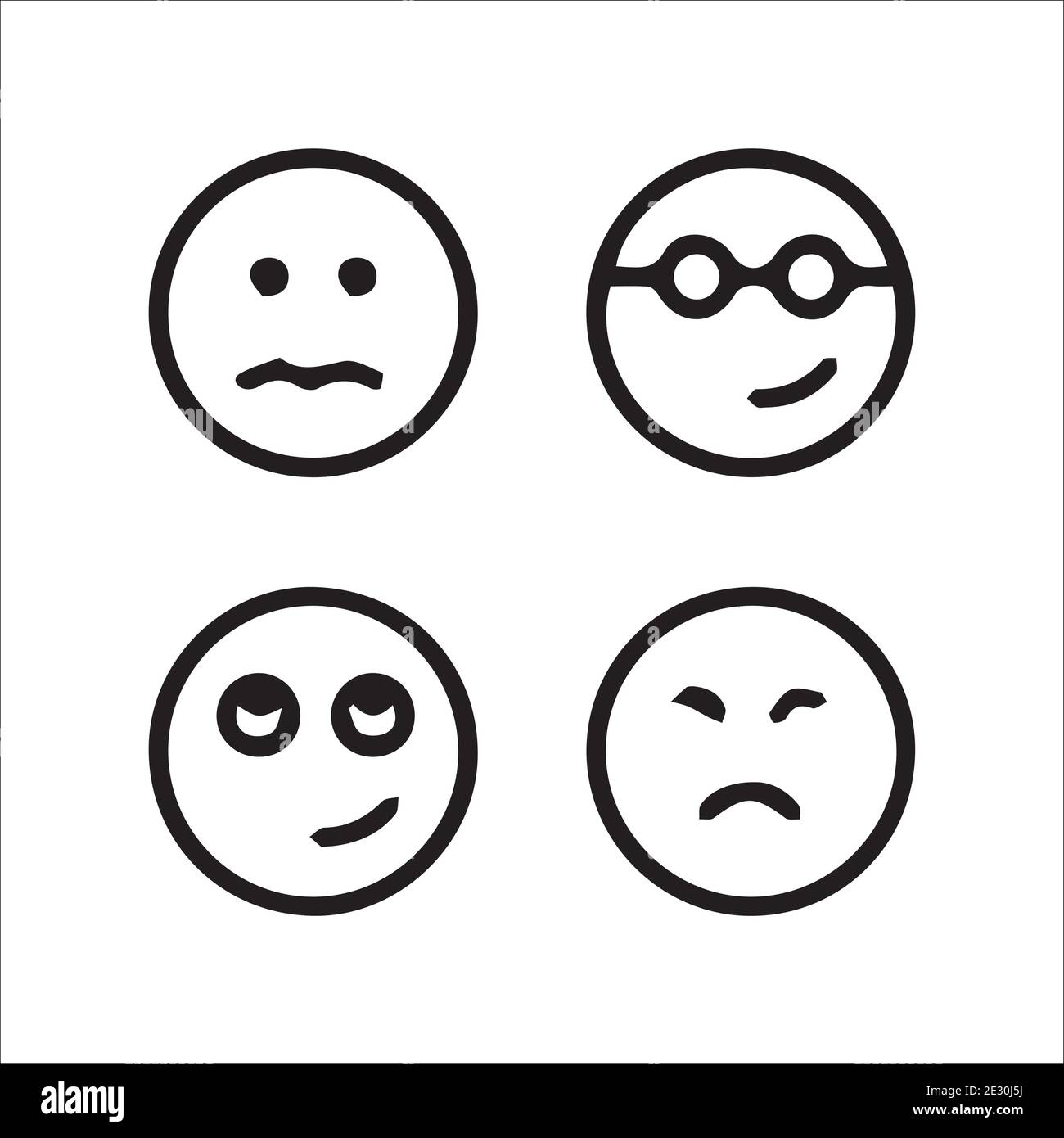 creative emojis set collection Stock Vector