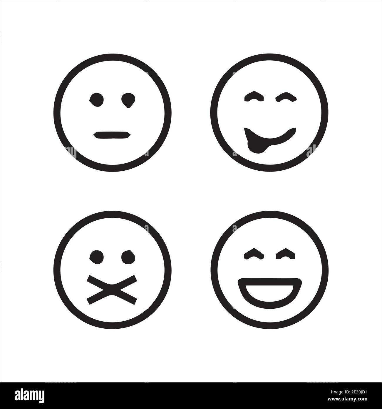 creative emojis set collection Stock Vector