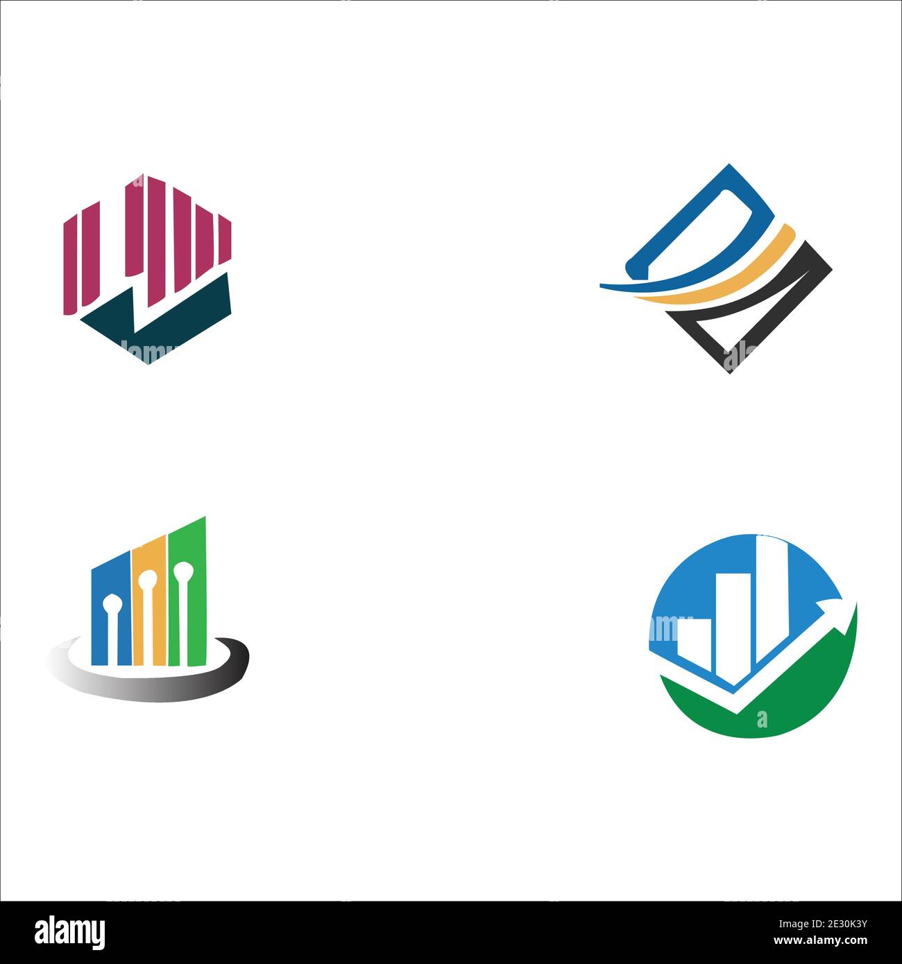 Business finance logo vector illustration Stock Vector