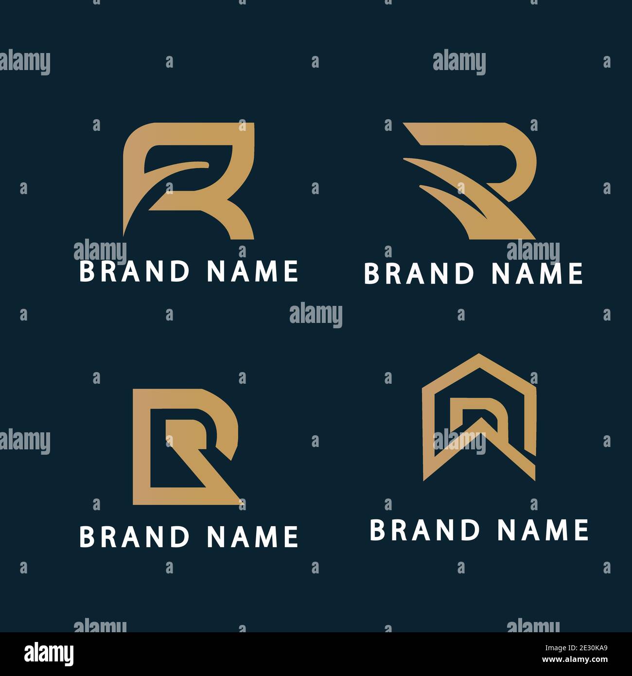Initial letter R luxury logo vector design Stock Vector Image & Art - Alamy