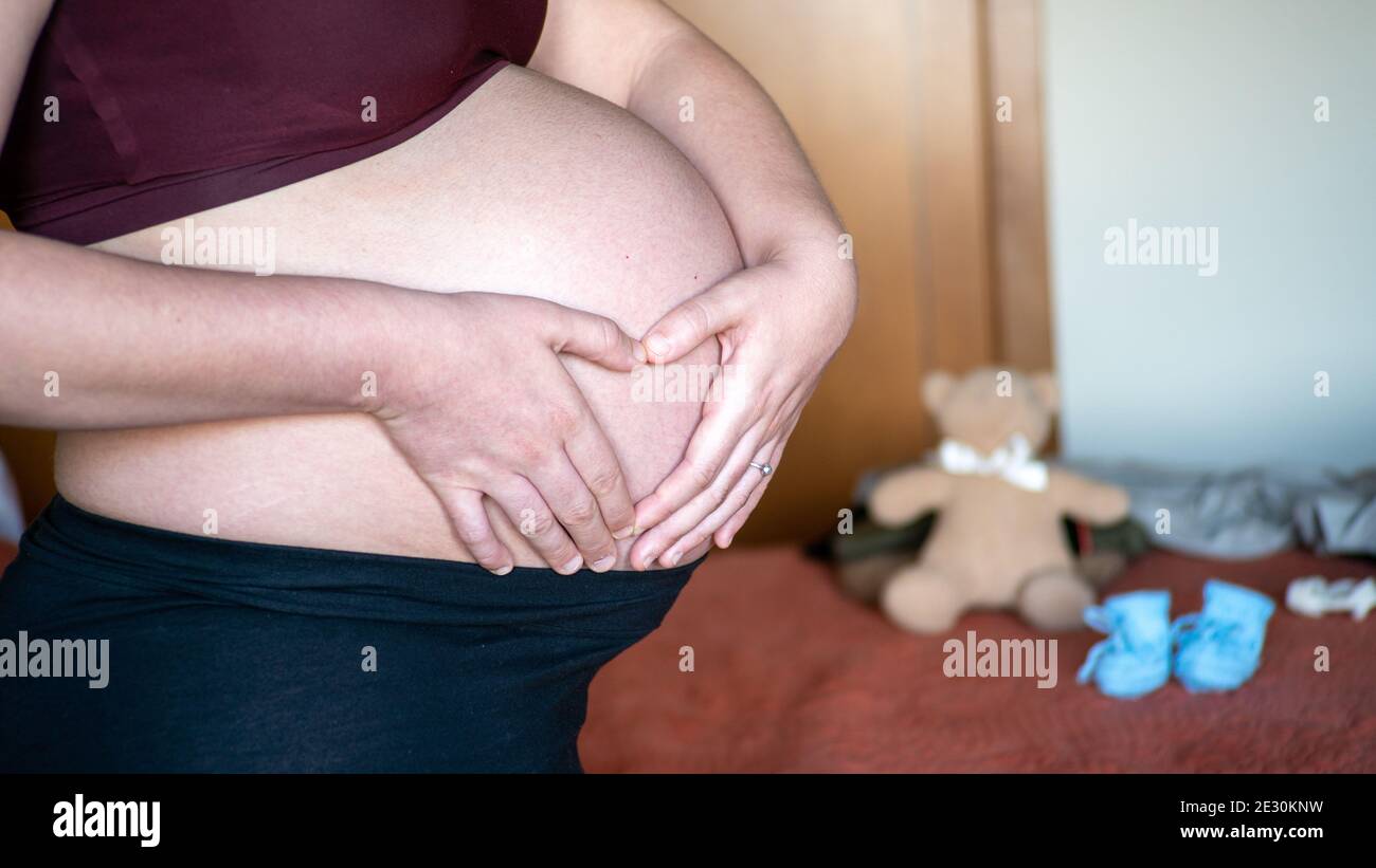 Shallow focus pregnant caucasian hi-res stock photography and images ...