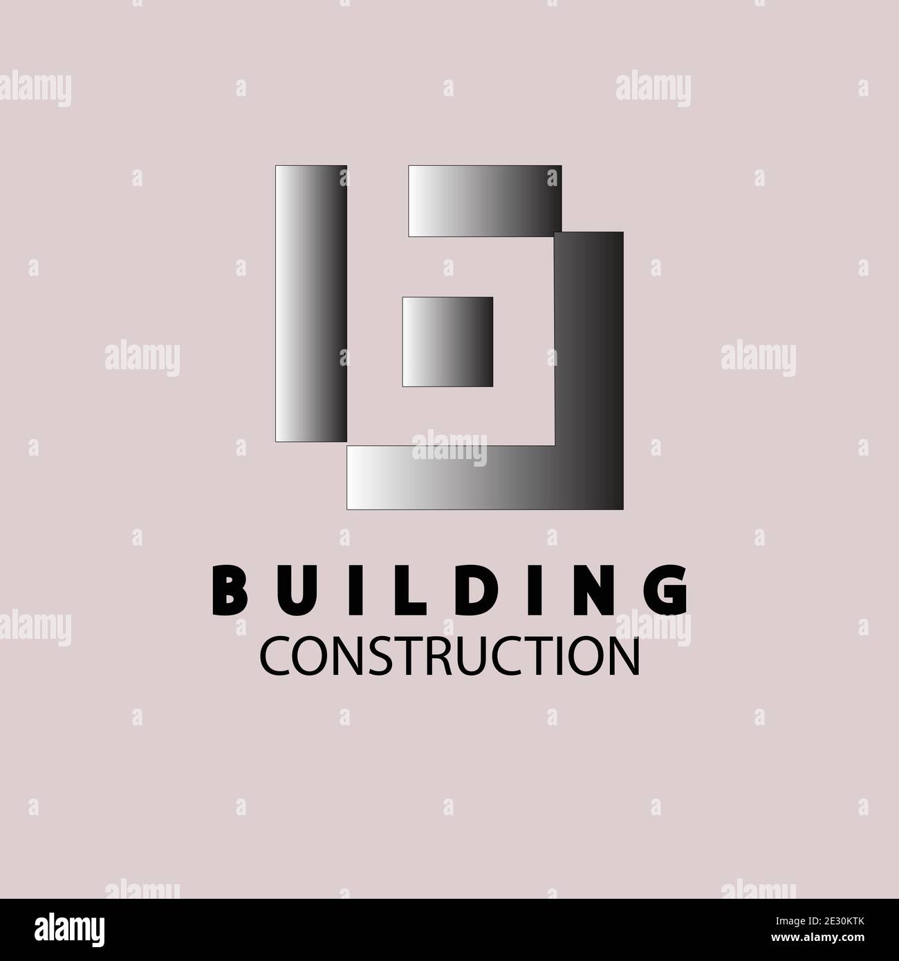 real estate building construction logo Stock Vector