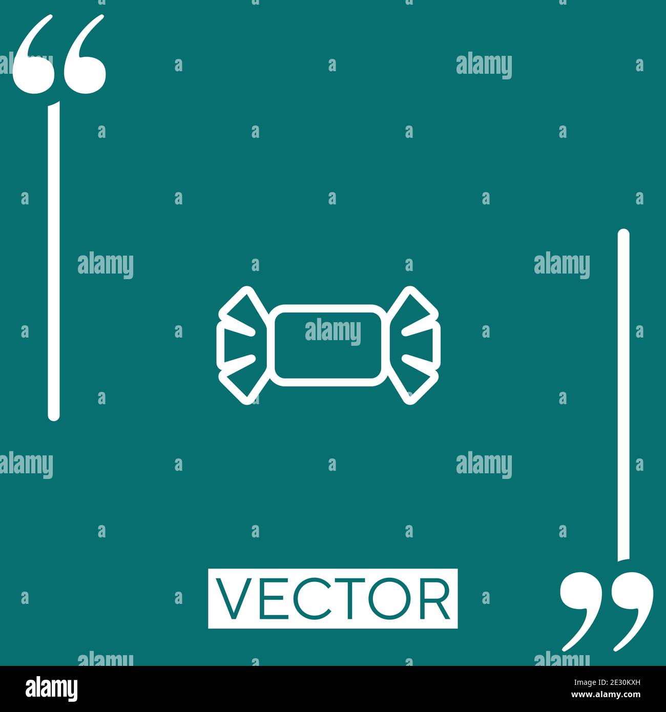 wrapped candy vector icon Linear icon. Editable stroke line Stock Vector