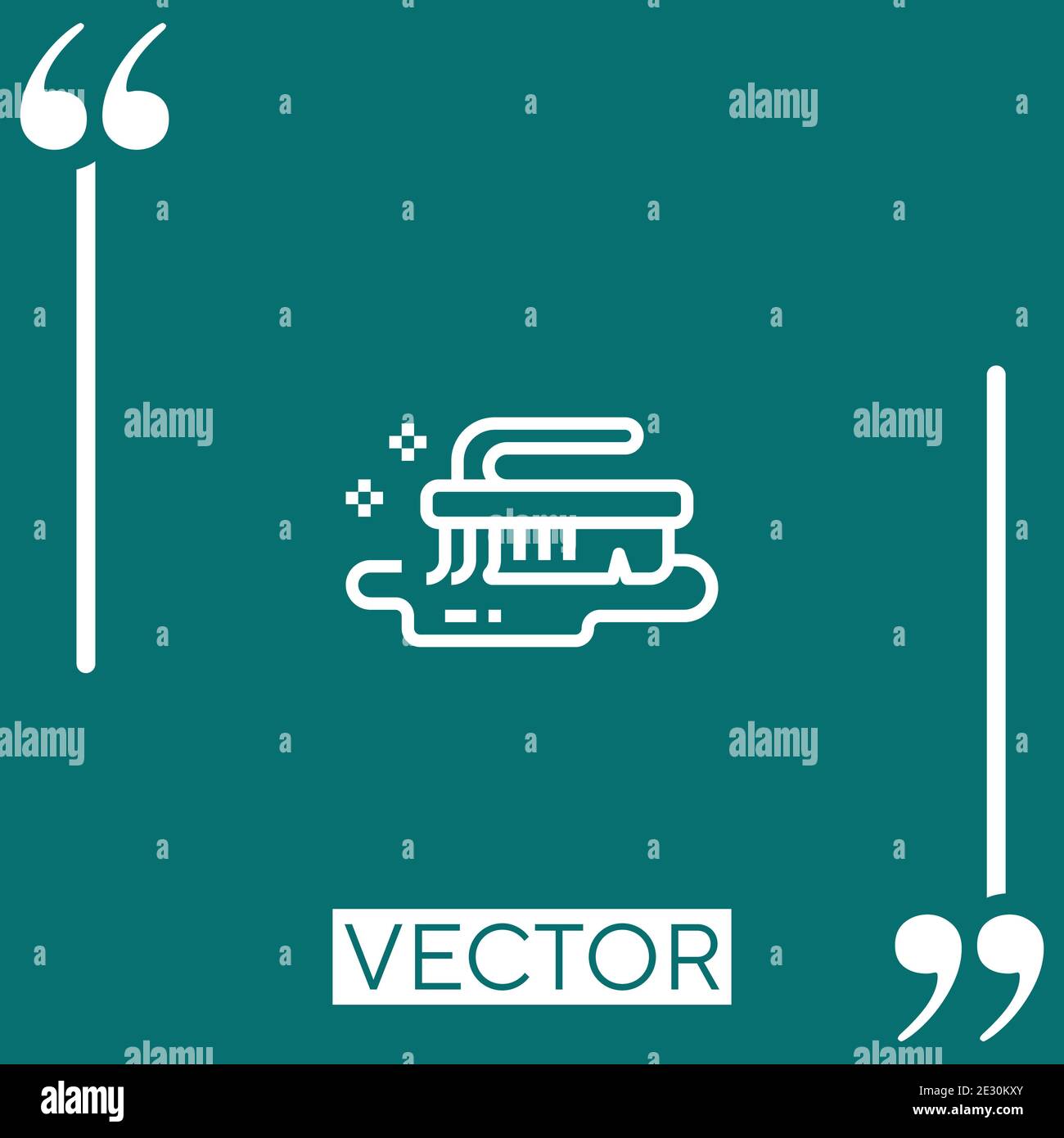 washing brush vector icon Linear icon. Editable stroked line Stock Vector