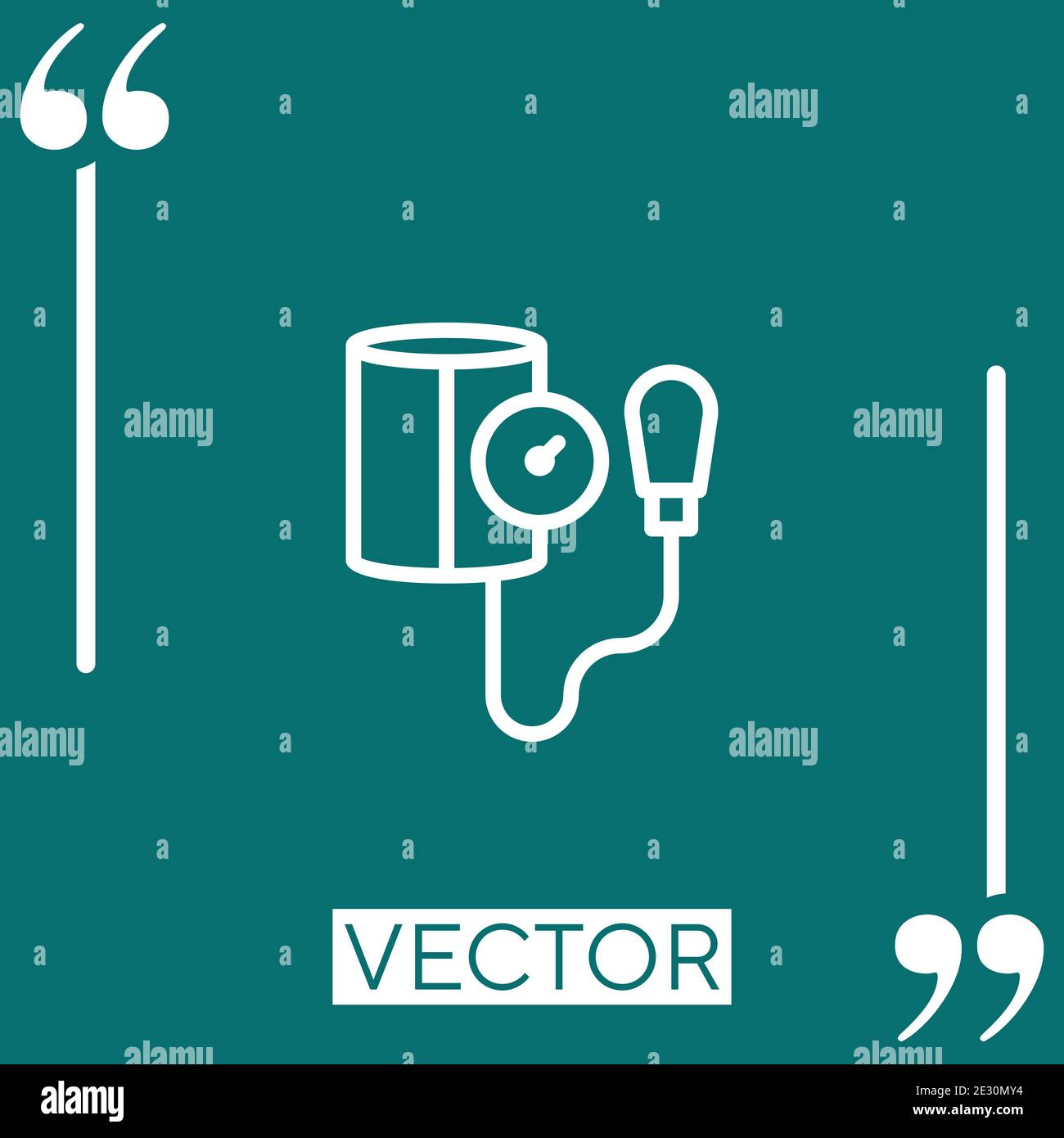 sphygmomanometer vector icon Linear icon. Editable stroke line Stock Vector