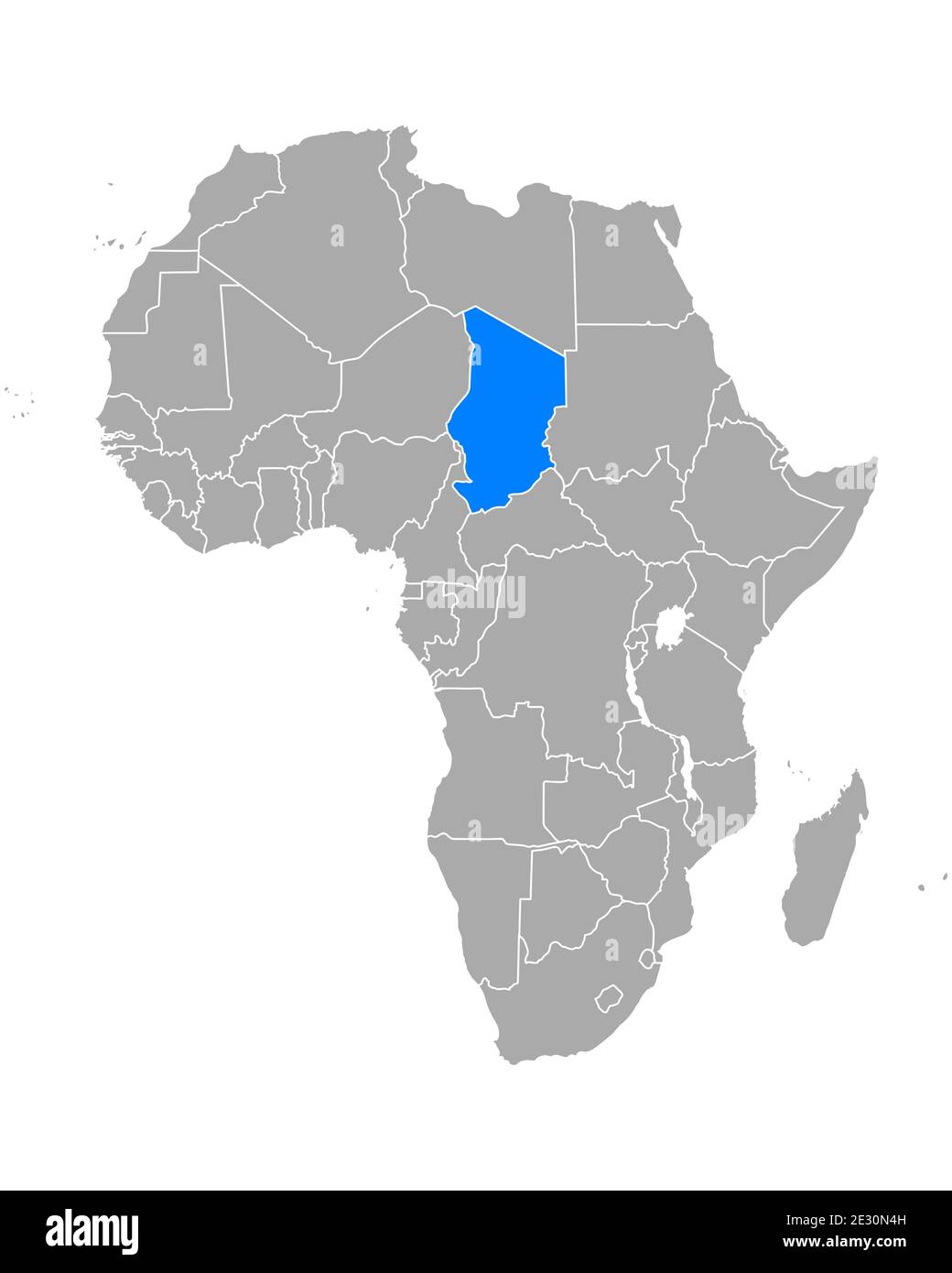 Map Of Chad In Africa Stock Photo Alamy Map Of Chad In Africa 2E30N4H 