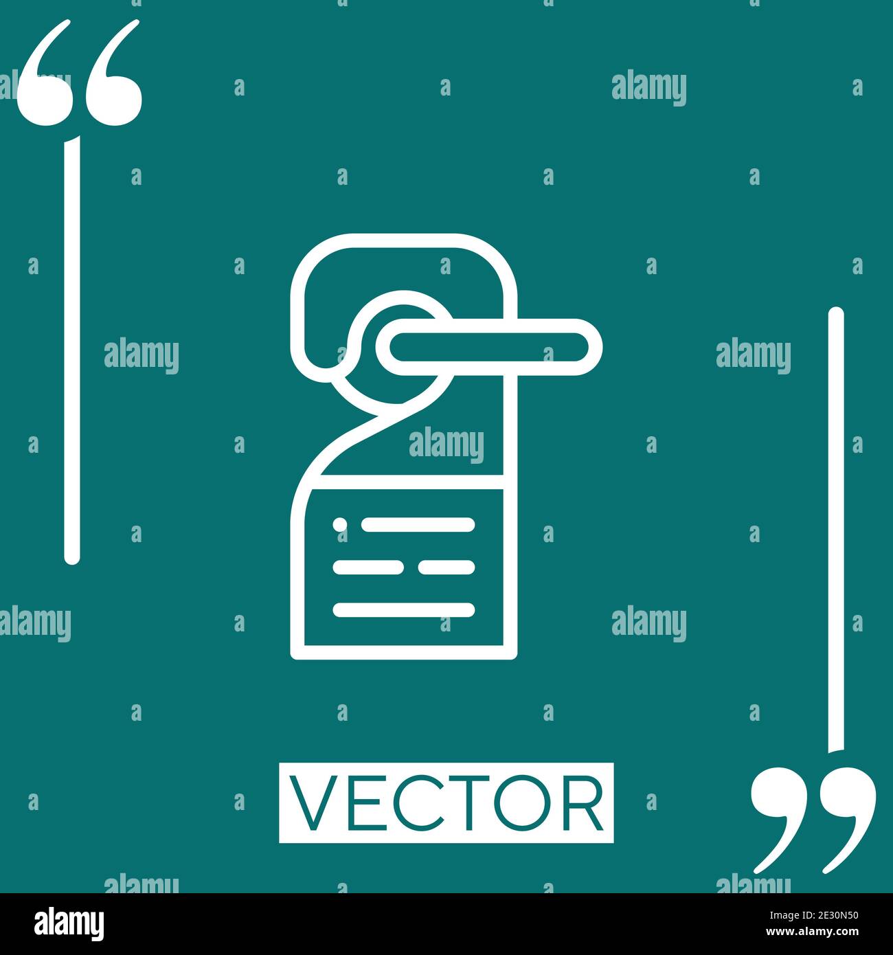 door hanger vector icon Linear icon. Editable stroke line Stock Vector