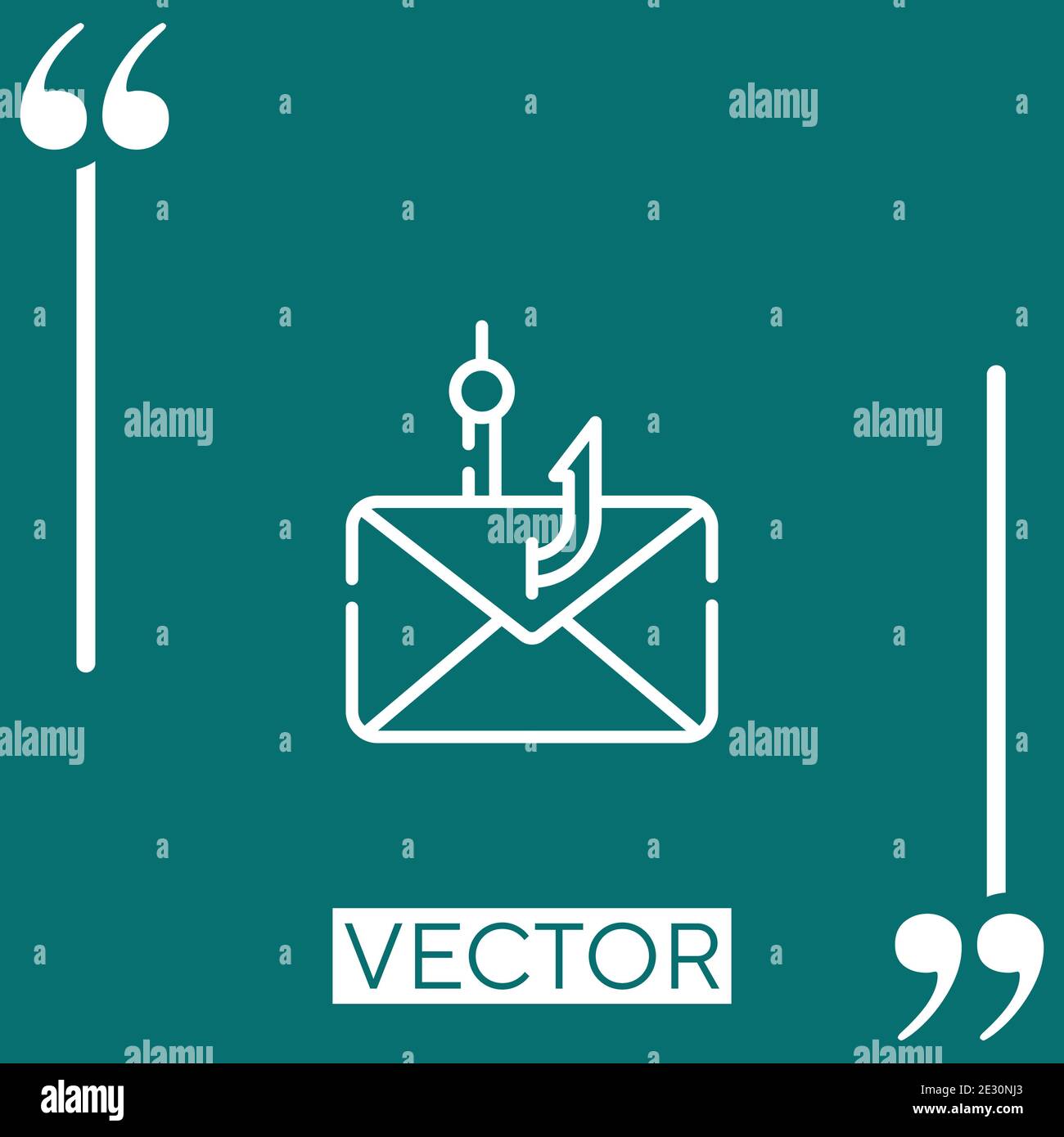 phishing vector icon Linear icon. Editable stroked line Stock Vector