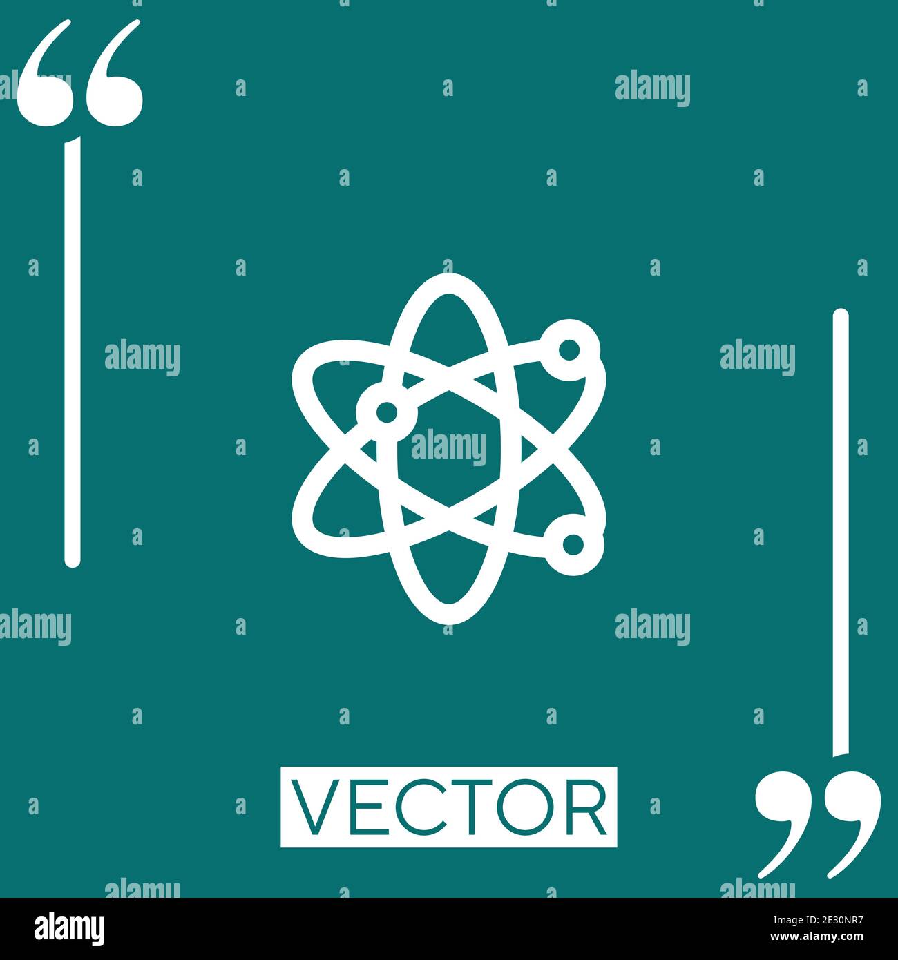 atom vector icon Linear icon. Editable stroked line Stock Vector